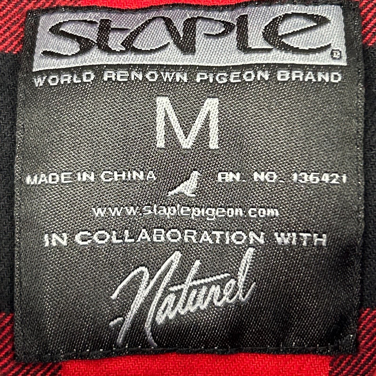 Staple Staple Pigeon x Naturel Flannel Button Front Shirt M Medium Size US M / EU 48-50 / 2 - 4 Thumbnail