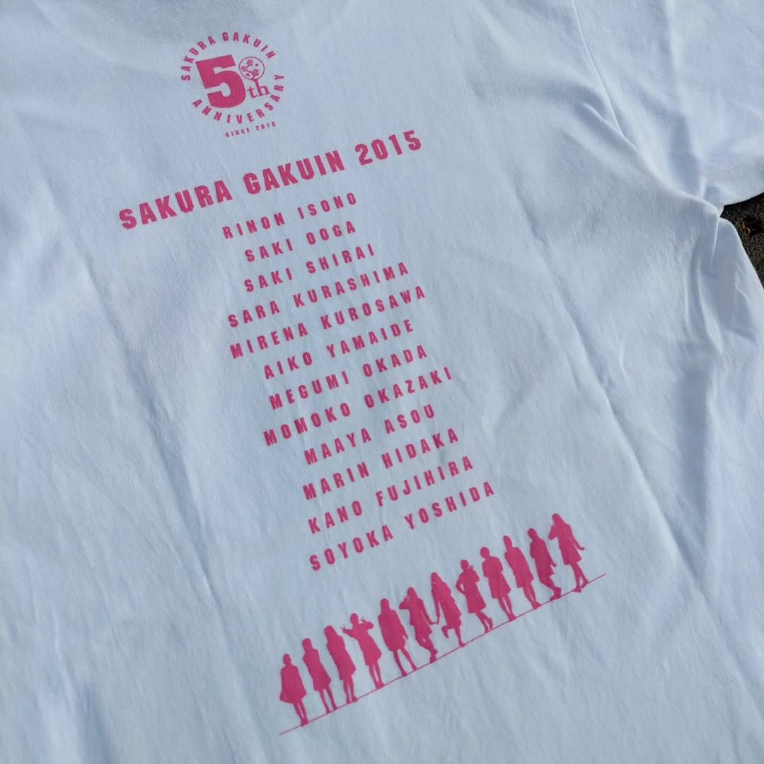 Band Tees Sakura Gakuin BABYMETAL 5th Anniversary Live 2015 Tee Size US M / EU 48-50 / 2 - 3 Thumbnail