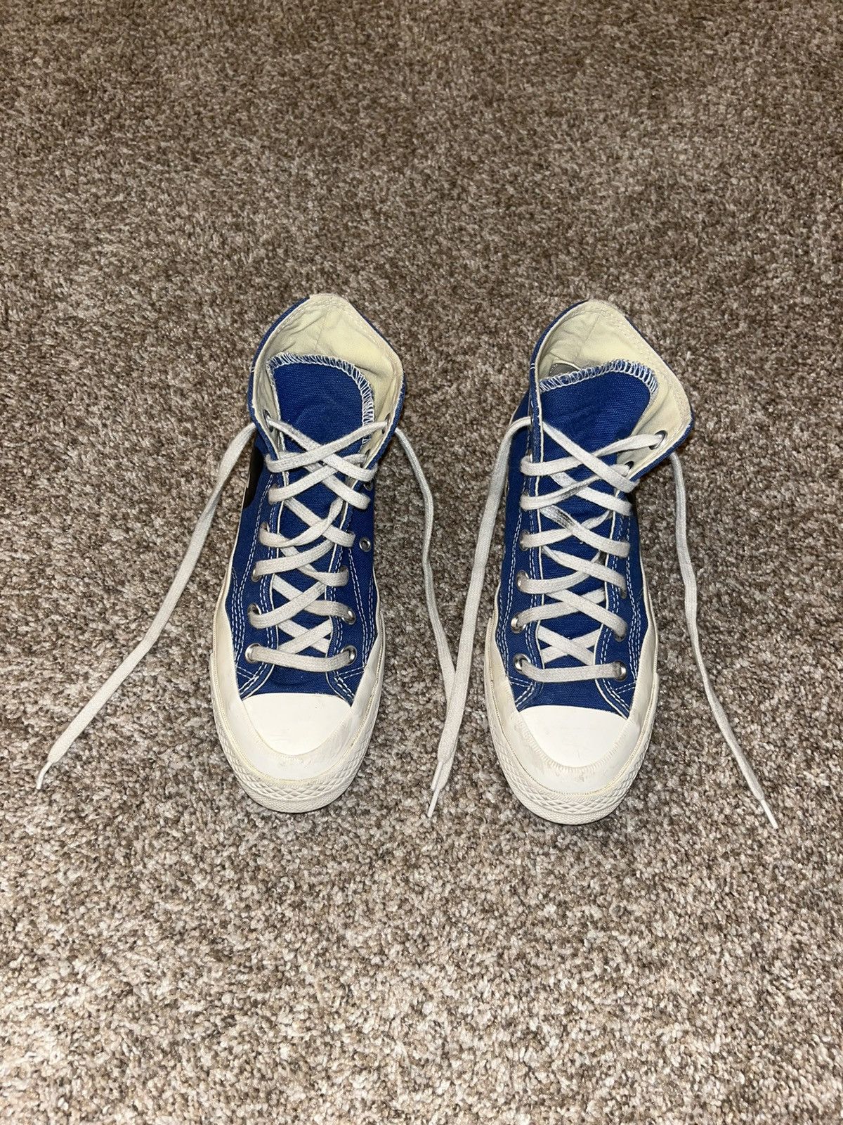 Comme des Garcons × Converse Blue Converse Comme des Garçons High Tops Size US 6 / IT 36 - 3 Thumbnail