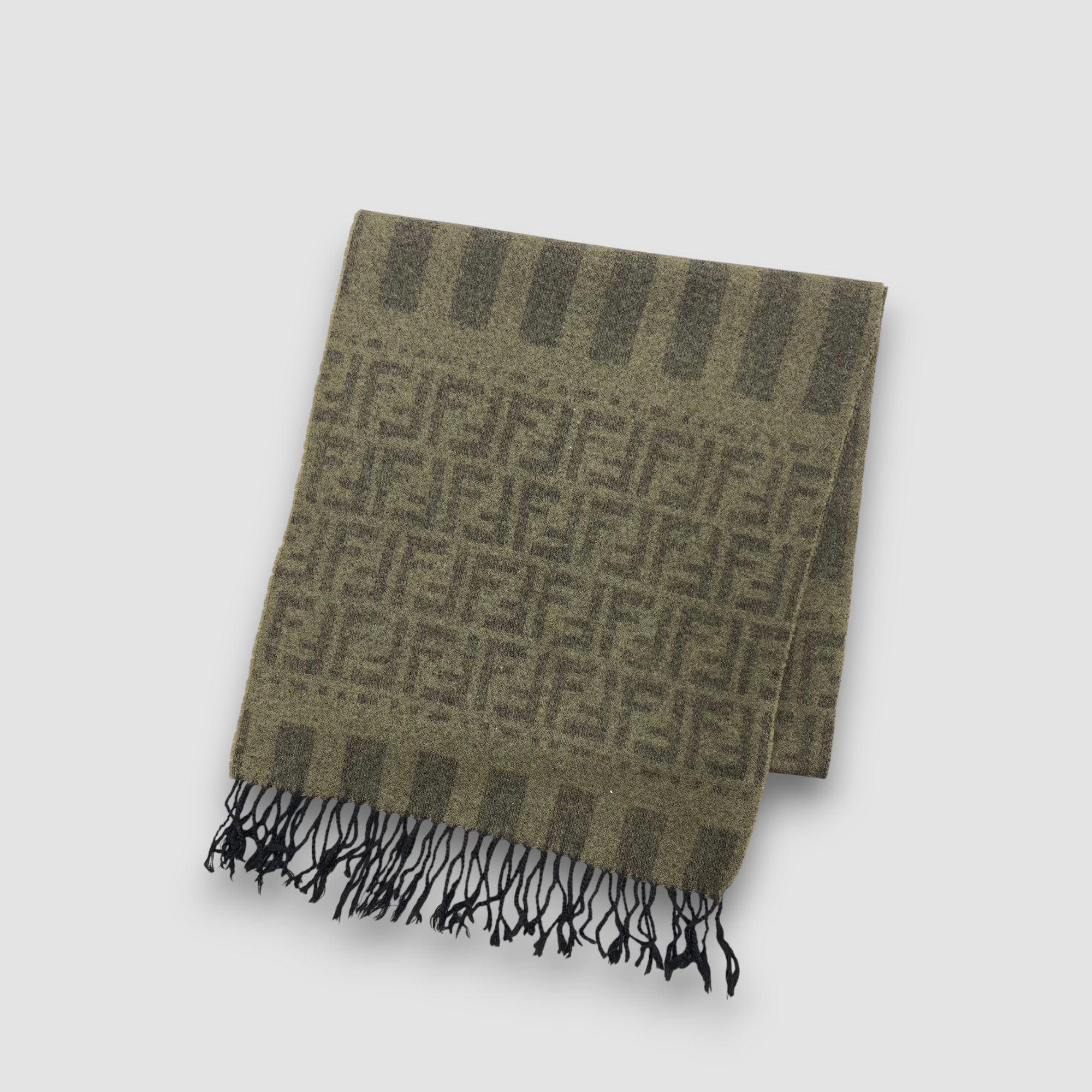Japanese Brand Vintage Fendi Scarf Muffler Wool FF Monogram Winter Scarves Size ONE SIZE - 3 Thumbnail