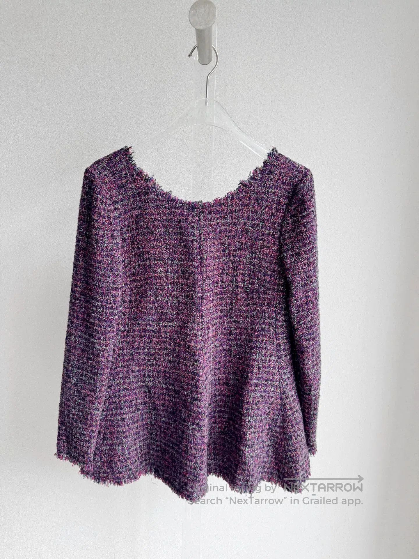 Chanel Chanel Purple Tweed Skirt Set. Size XXS / US 00 / IT 34 - 1 Thumbnail