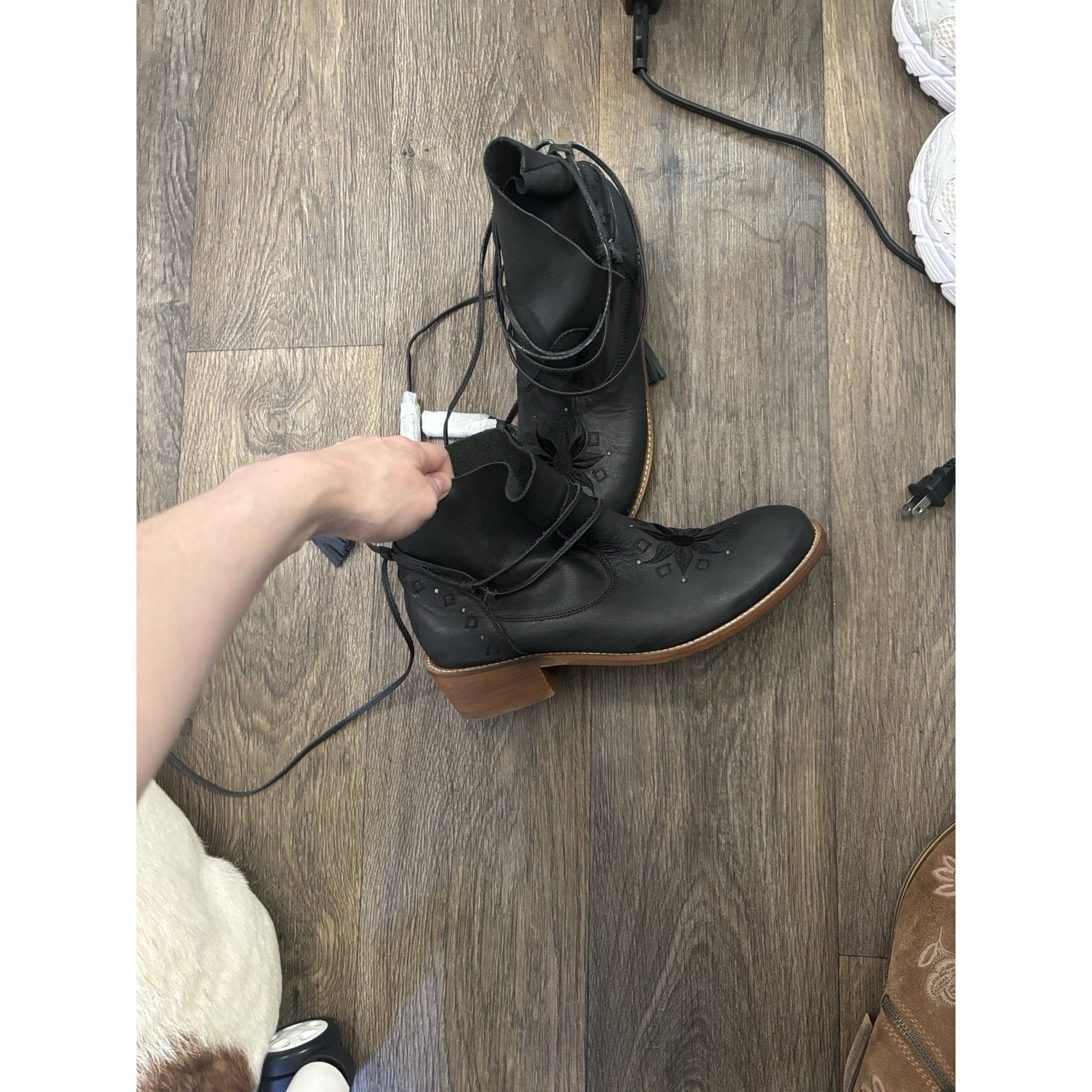 Anthropologie Musse And Cloud Black Embroidered Boot New Size 10 Size US 10 / IT 40 - 2 Thumbnail