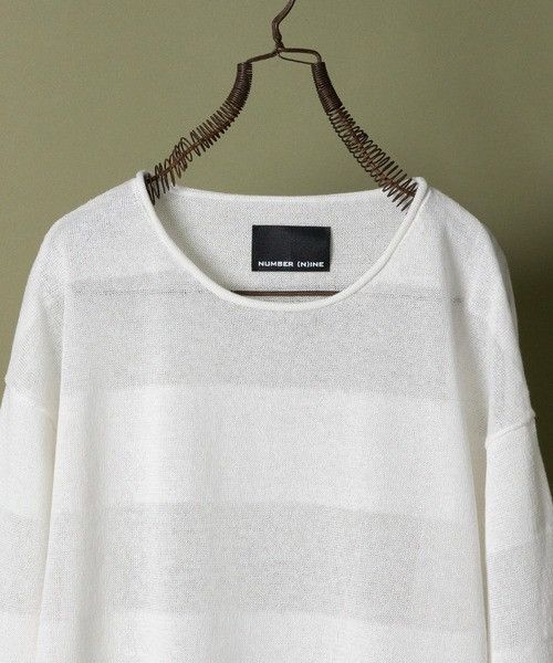 Number (N)ine Number nine SEE THROUGH STRIPED SUMMER KNIT PULLOVER size 2 Size US M / EU 48-50 / 2 - 3 Thumbnail