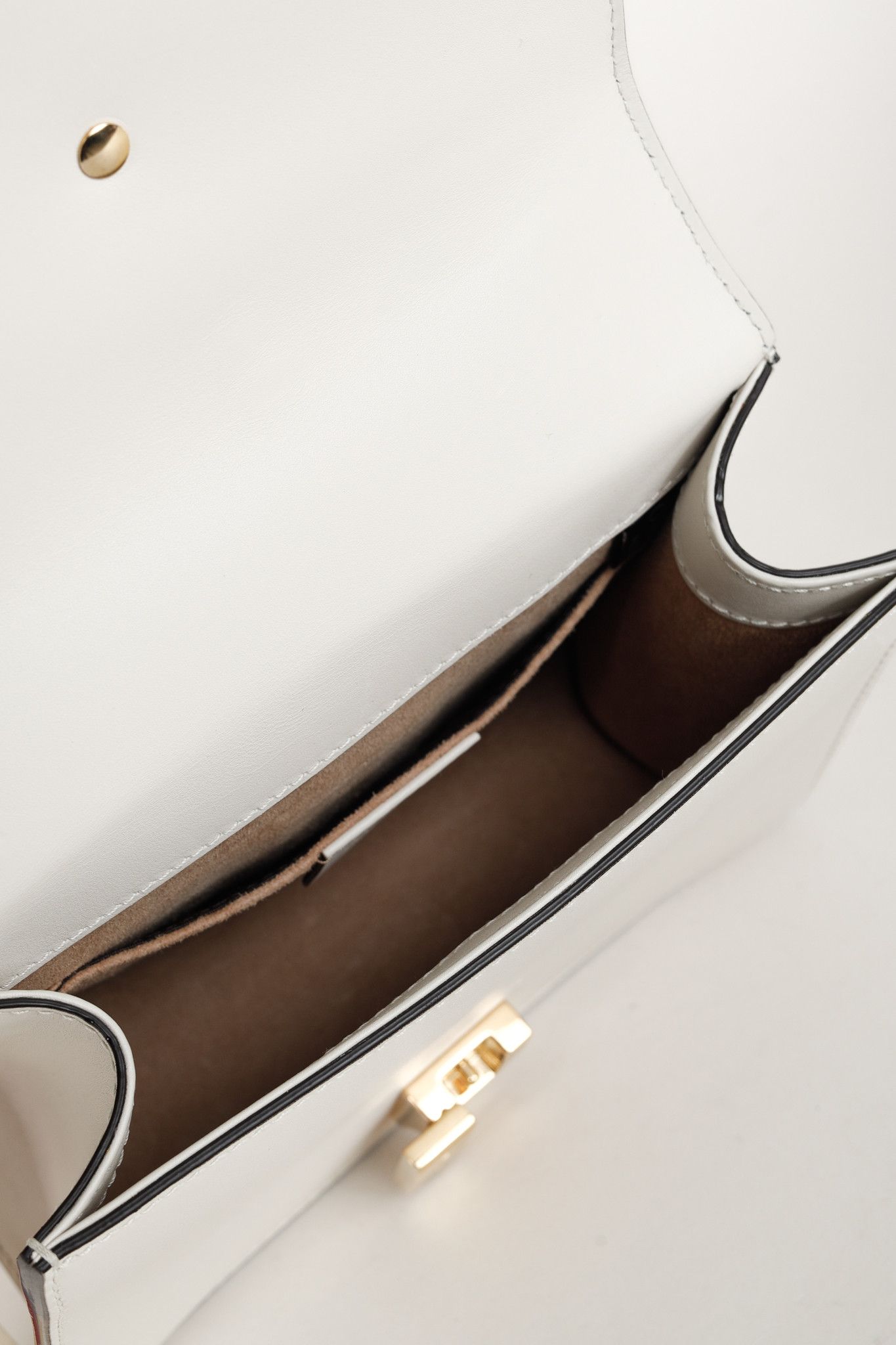 Gucci Gucci Sylvie Mini Chain White Leather Stripe-Web Bag Size ONE SIZE - 12 Thumbnail