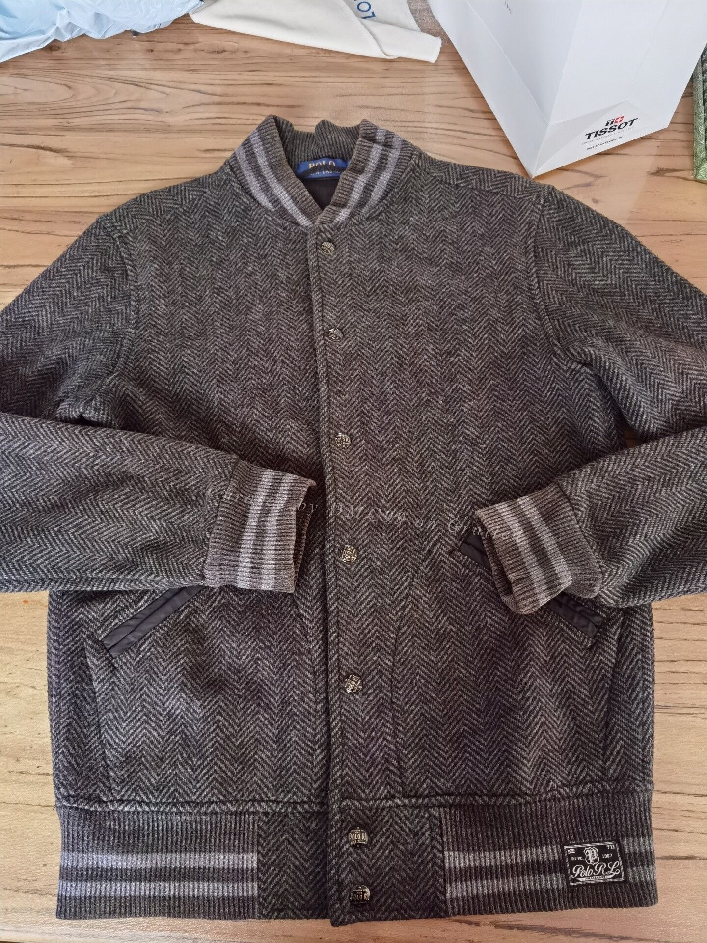 RRL Ralph Lauren Ralph Lauren RRL Herringbone Wool Baseball Jacket Size US M / EU 48-50 / 2 - 1 Thumbnail