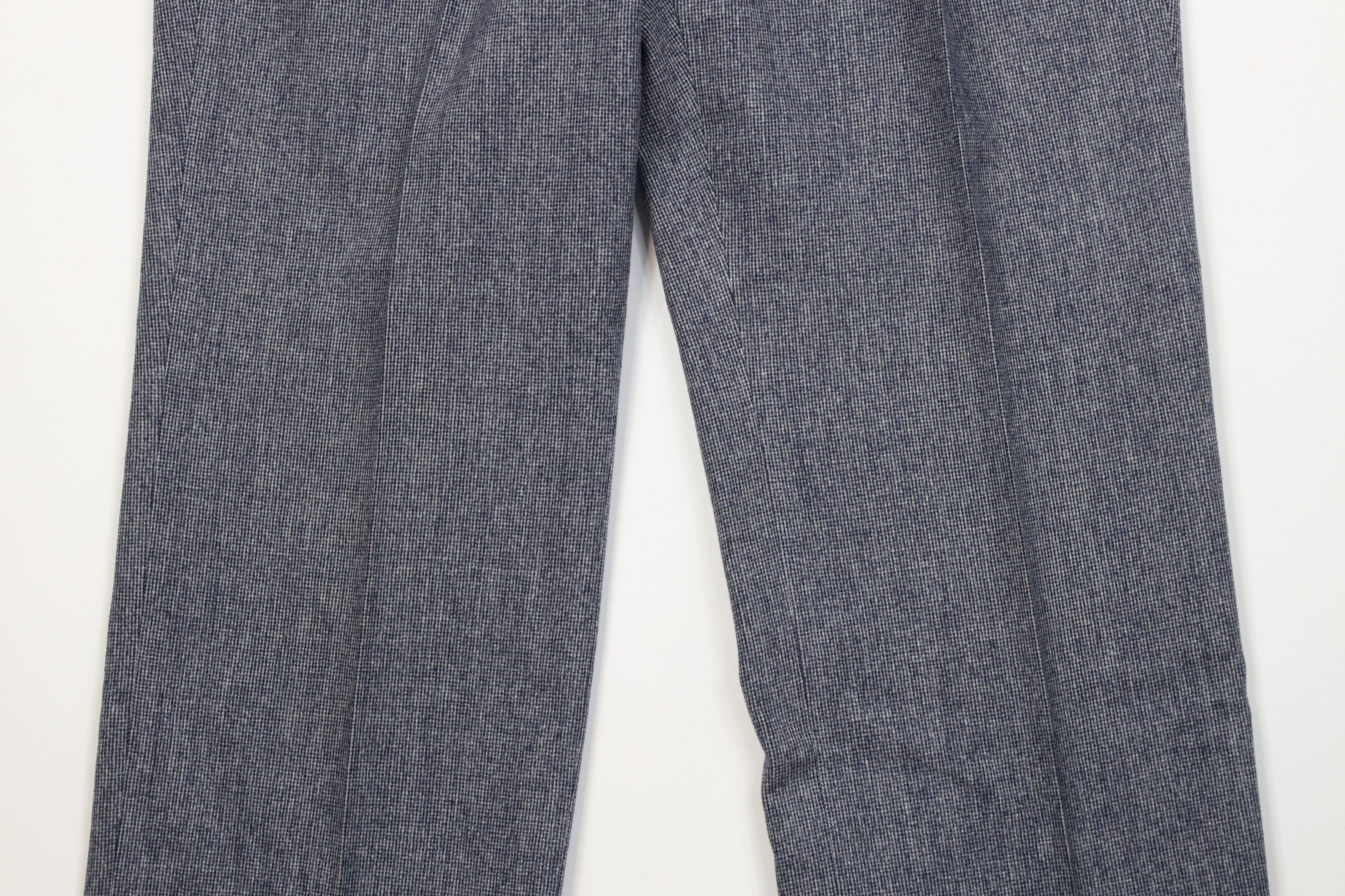 Vintage Vintage 70s Streetwear Knit Wide Leg Chino Pants Blue USA Size US 34 / EU 50 - 3 Thumbnail