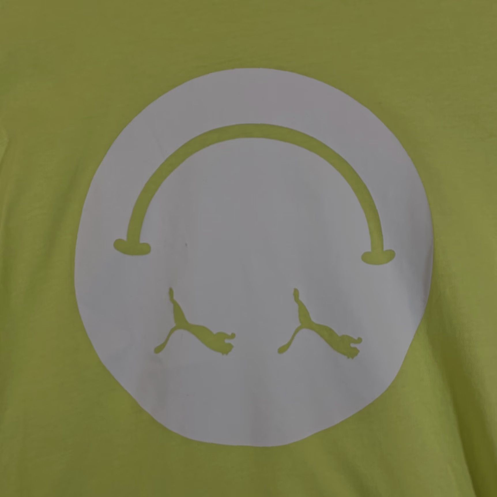 Puma PUMA Shirt Mens XL Yellow Upside Down Smiley Face Emoji Upside Down Size US XL / EU 56 / 4 - 2 Thumbnail