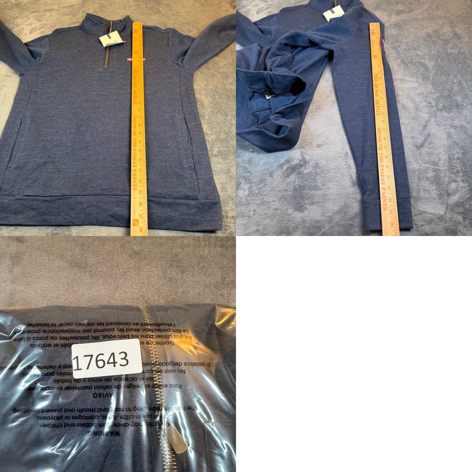 Vintage GEAR FOR SPORTS Friday Harbor 1/4 Zip Pullover Sweater Navy Blue Mens L NWT Size US L / EU 52-54 / 3 - 8 Thumbnail