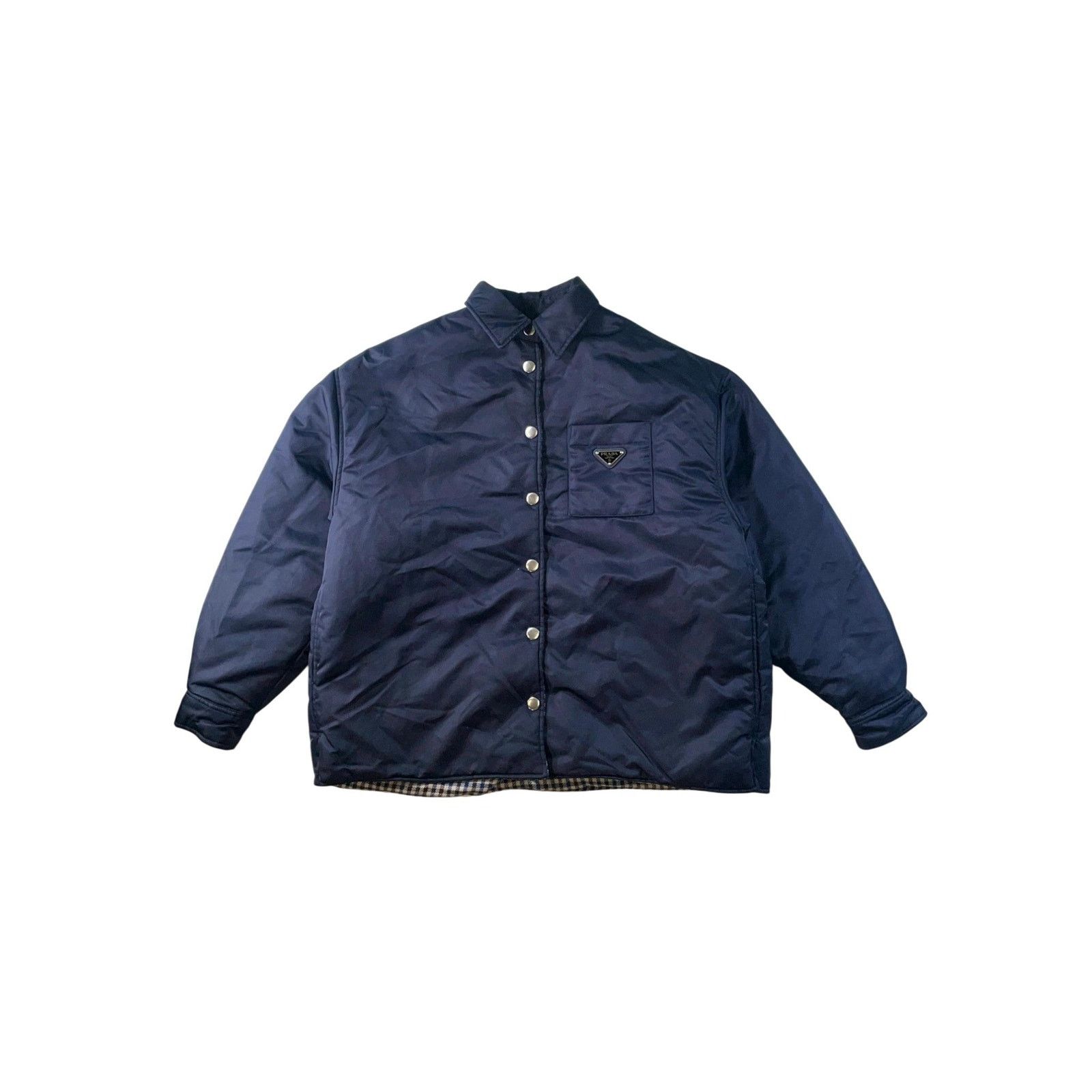 Prada Prada Nylon Navy Puffer Jacket Size US L / EU 52-54 / 3 - 1 Thumbnail