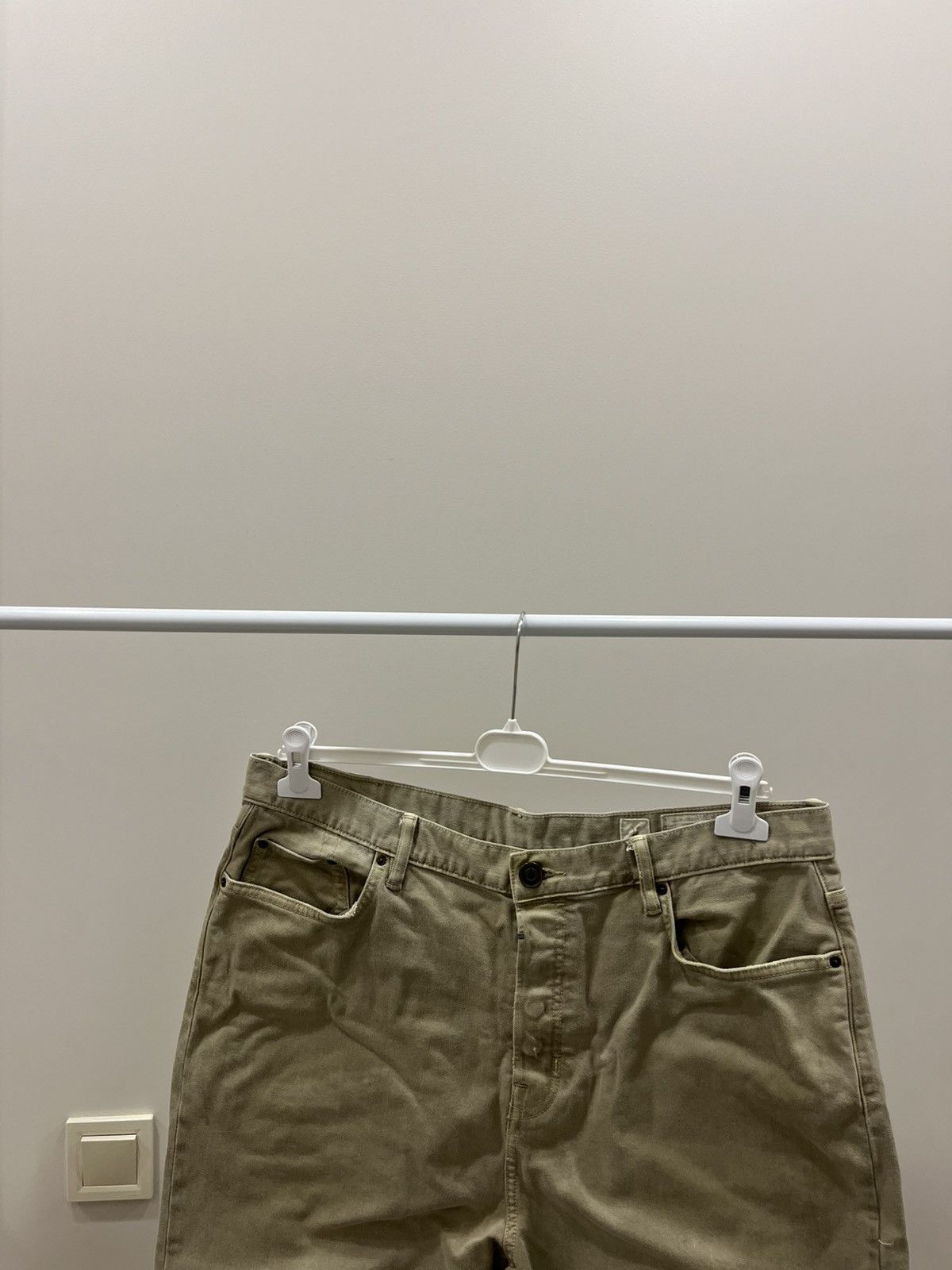 Allsaints Vintage 90s Allsaints Mens Resin Split Pants Beige Chino Size US 36 / EU 52 - 2 Thumbnail