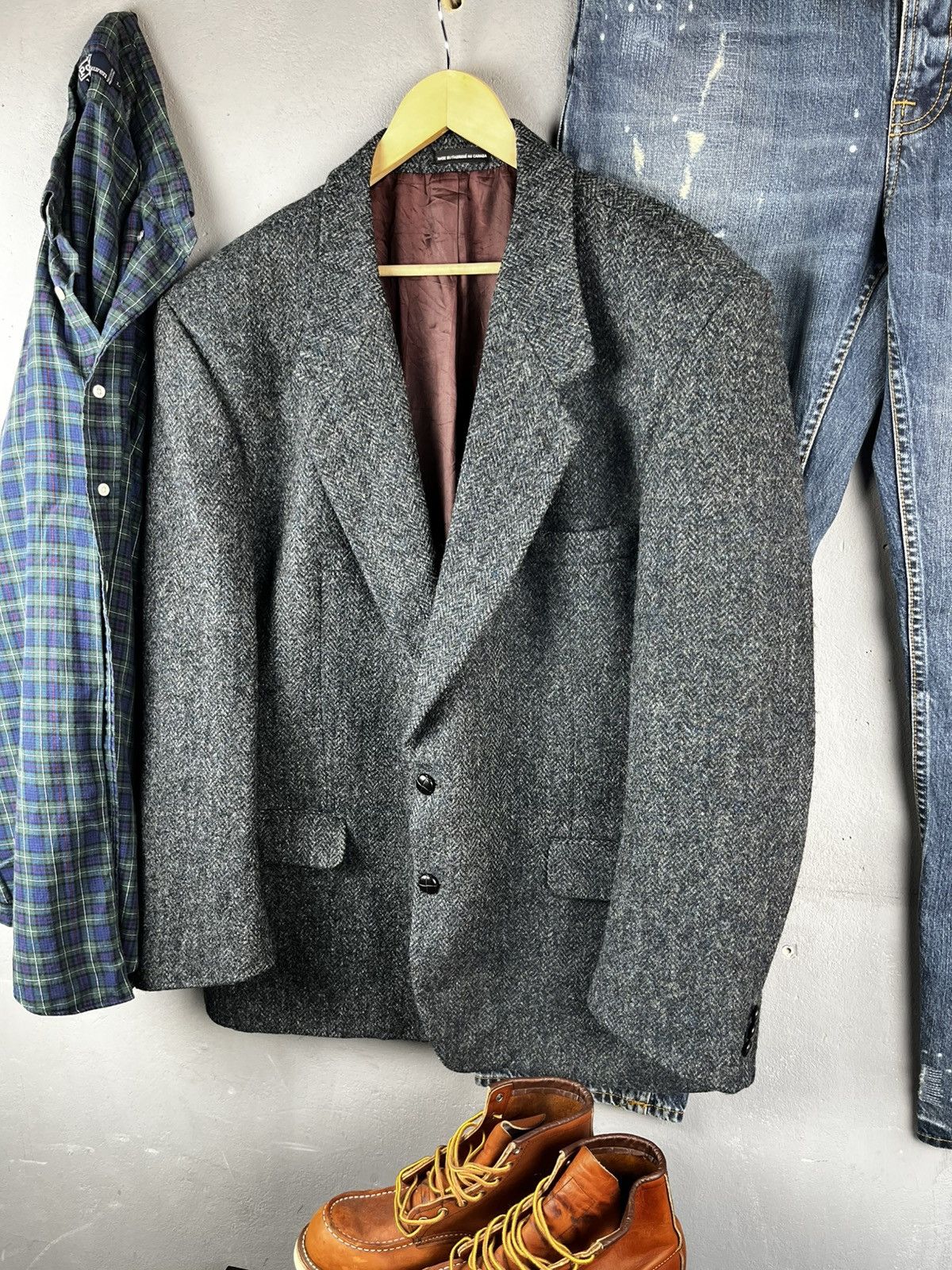 Harris Tweed Harris Tweed mens wool blazer jacket Size US M / EU 48-50 / 2 - 6 Thumbnail