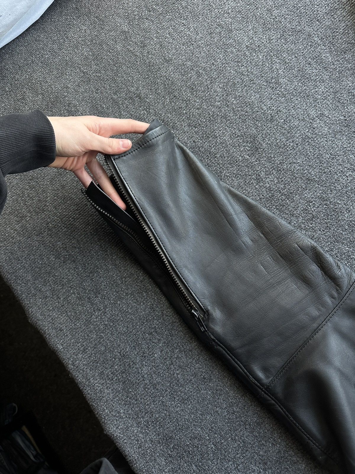 Leather 🚨GRAIL LEATHER PANTS RACING VNTG Cowboy Biker Leather Pants Size US 27 - 14 Thumbnail