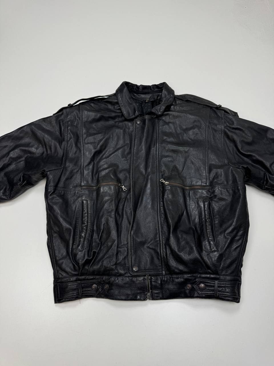 Other Vintage 90s Suprema Italy Leather Bomber Jacket Size US XXL / EU 58 / 5 - 2 Thumbnail