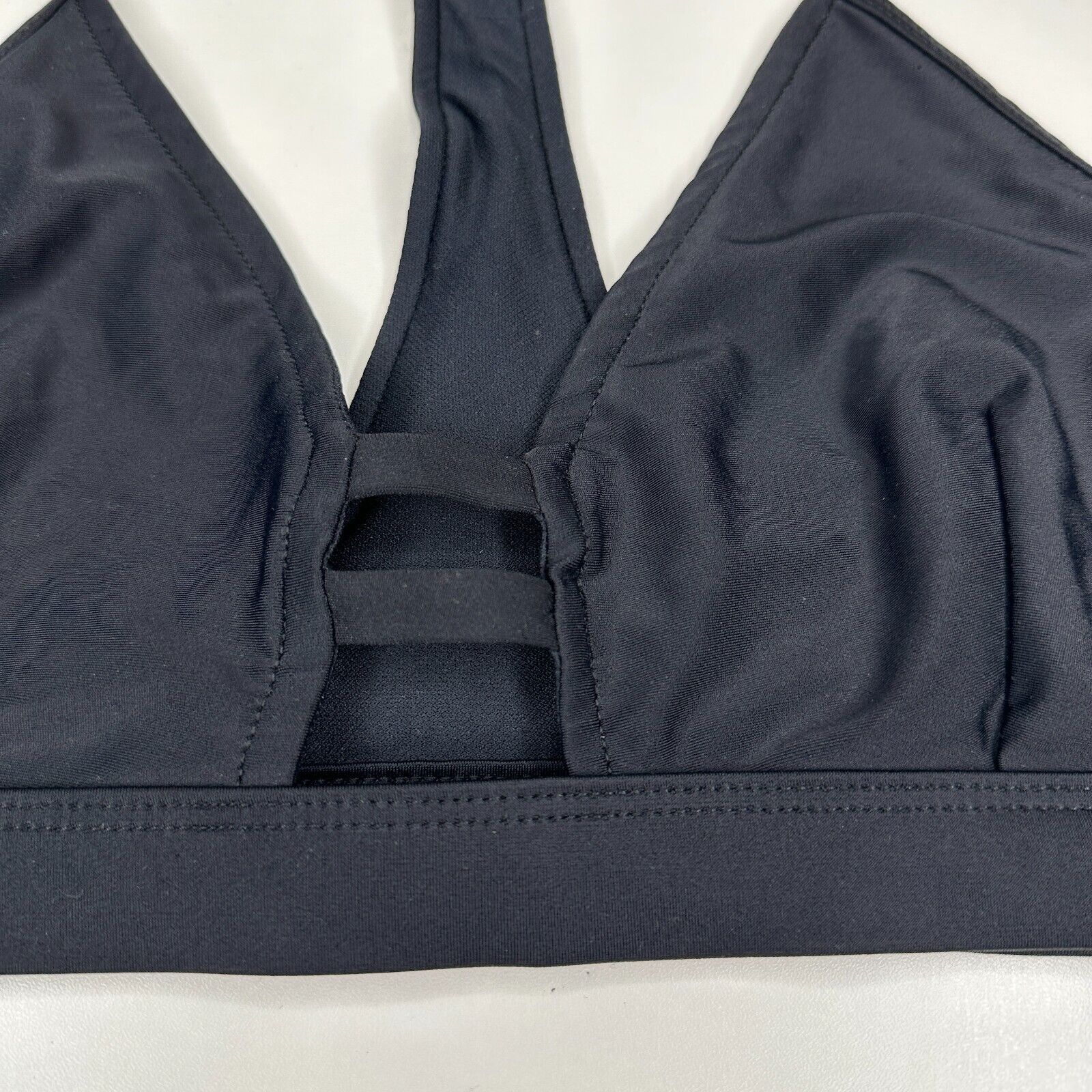 Other Chromat Black T-Racerback Halter Sports Bra Bikini Top Large Size L / US 10 / IT 46 - 2 Thumbnail