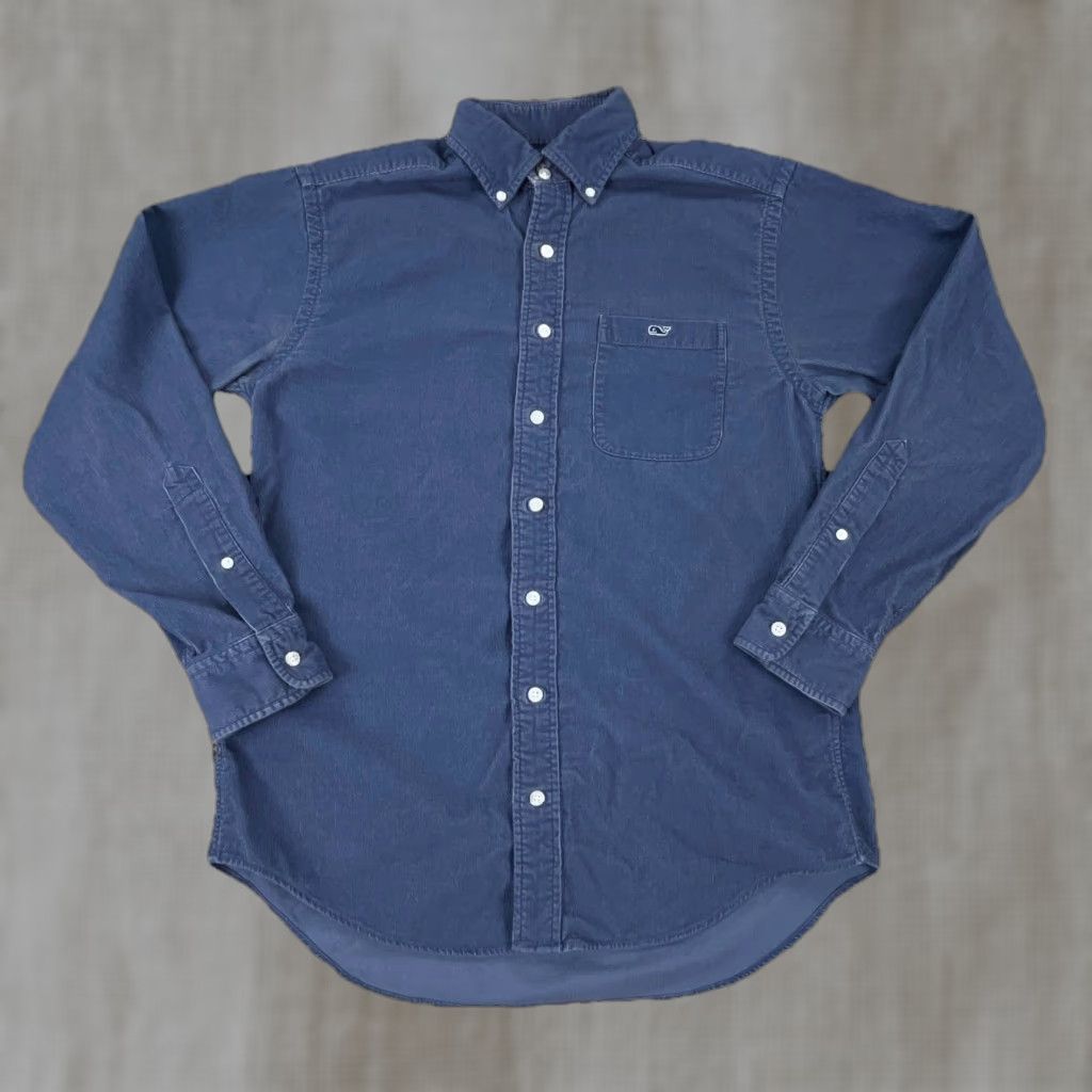 Vineyard Vines Vineyard Vines Shirt Men Small Blue Button Up Corduroy Whale Tucker Pocket Size US S / EU 44-46 / 1 - 1 Thumbnail