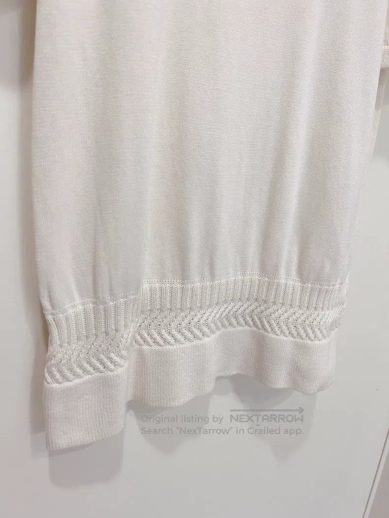 Hermes Hermes White Knit Short Sleeve T-Shirt Size XS / US 0-2 / IT 36-38 - 6 Thumbnail
