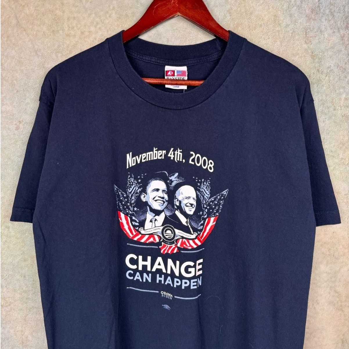 Vintage VTG 2008 Barrack Obama Biden Campaign T Shirt Sz L Navy Blue Size US L / EU 52-54 / 3 - 4 Thumbnail
