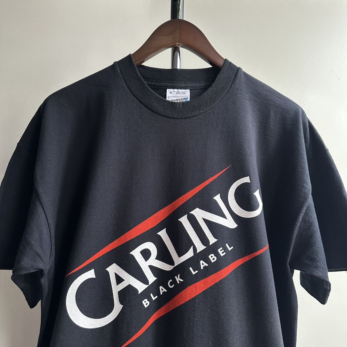 Vintage Vintage 90s Carling Black Label Beer Single Stitch Promo Tee Size US XL / EU 56 / 4 - 2 Thumbnail