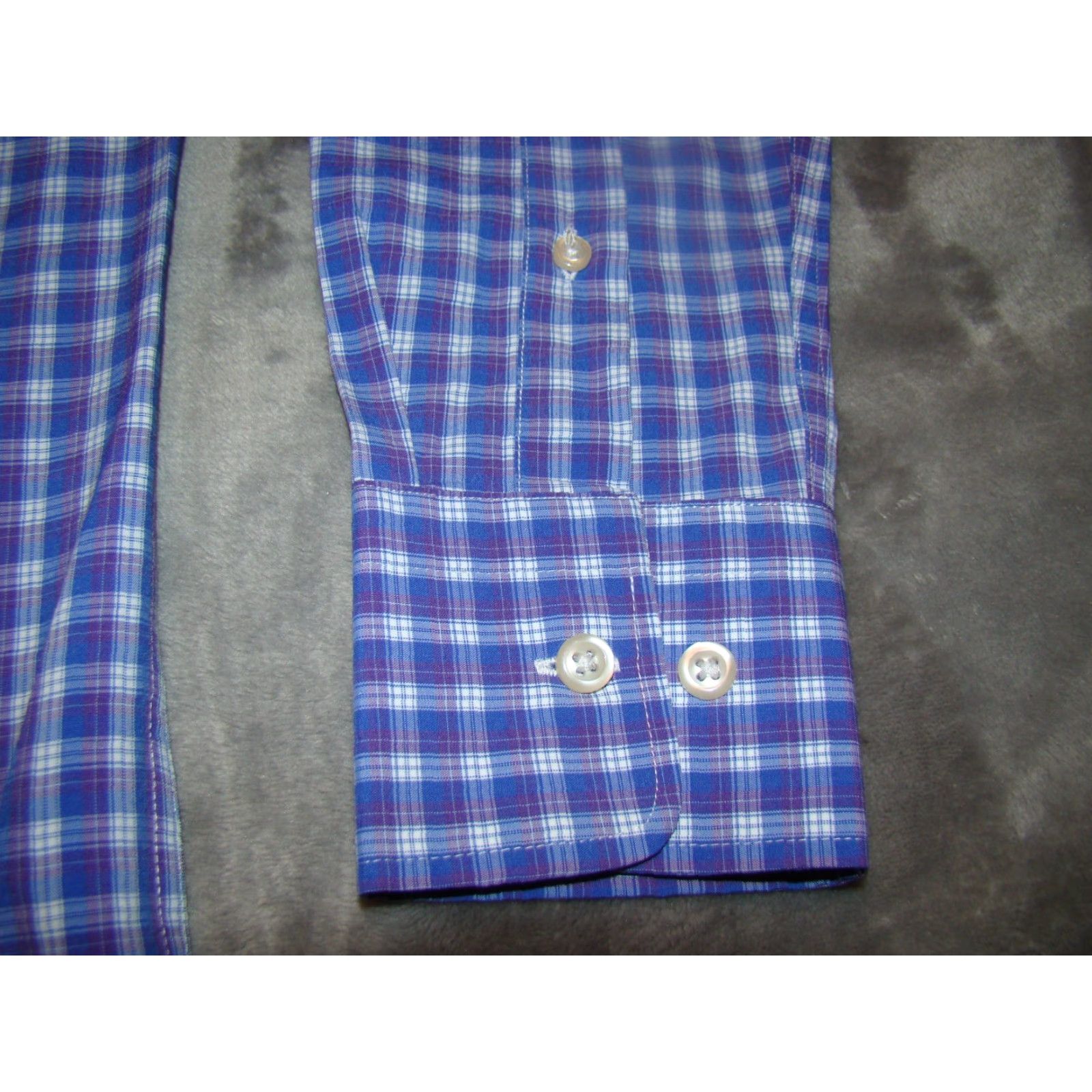 Peter Millar Peter Millar Summer Comfort Shirt Button-Up Long Sleeve Plaid Purple Mens Small S Size US S / EU 44-46 / 1 - 2 Thumbnail