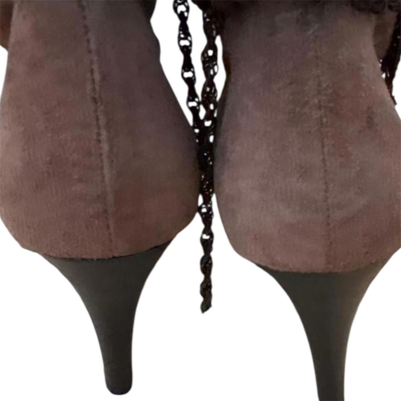 Other Real suede fairy grunge long 2000s style brown winter boots Size US 6 / IT 36 - 7 Thumbnail