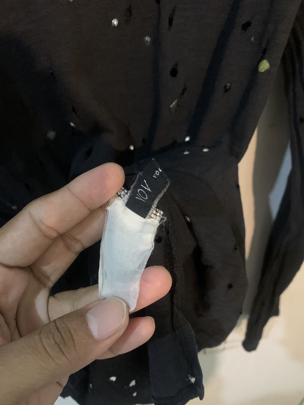 14th Addiction × Hysteric Glamour × If Six Was Nine Distressed Long Sleeve inspired Rick Owens Size US M / EU 48-50 / 2 - 9 Thumbnail