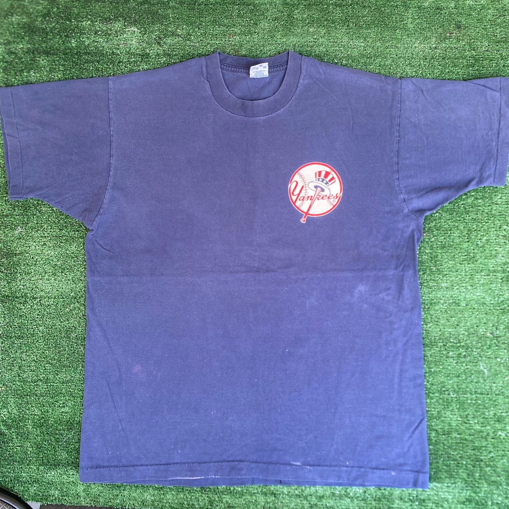 New York Yankees Vintage 90s New York Yankees Shirt NY MLB Baseball Navy Tee Size US XL / EU 56 / 4 - 5 Thumbnail