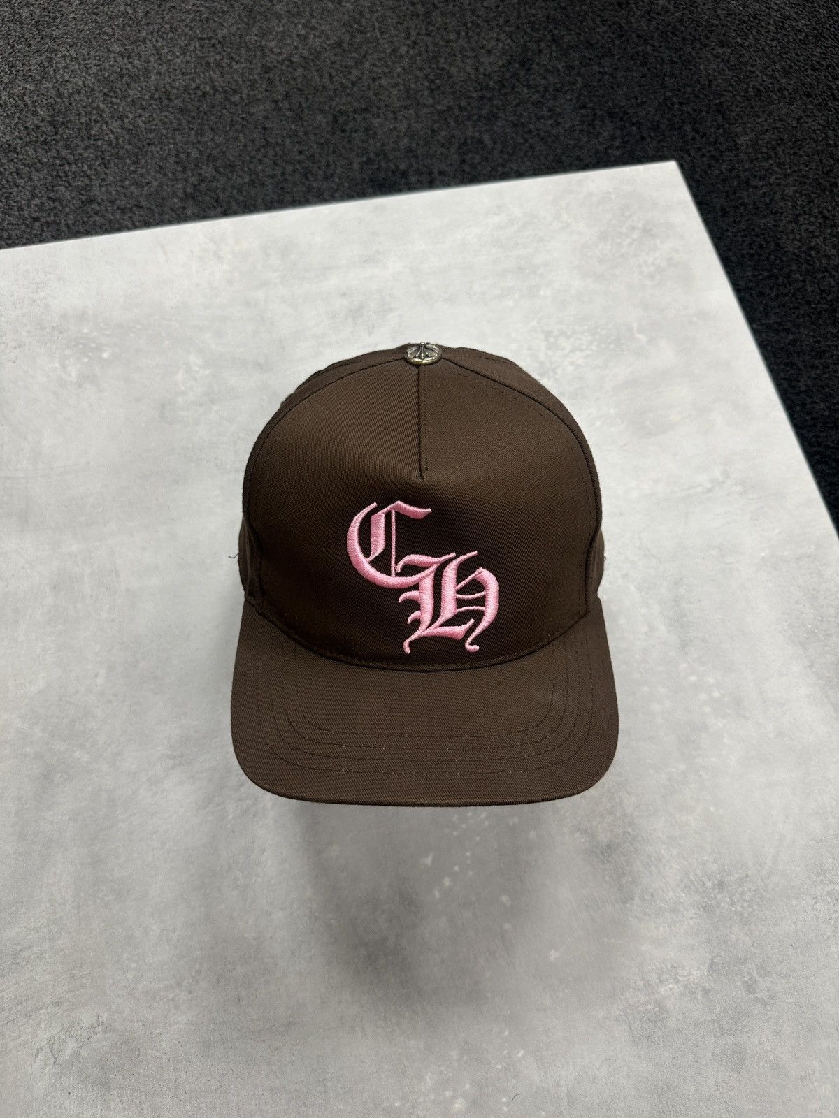 Chrome Hearts CH Baseball Cap Hat Brown Pink