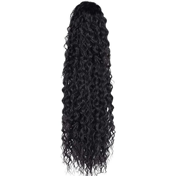 Other 22 Inches Synthetic Long Curly Black Hair Extension Size ONE SIZE - 4 Thumbnail