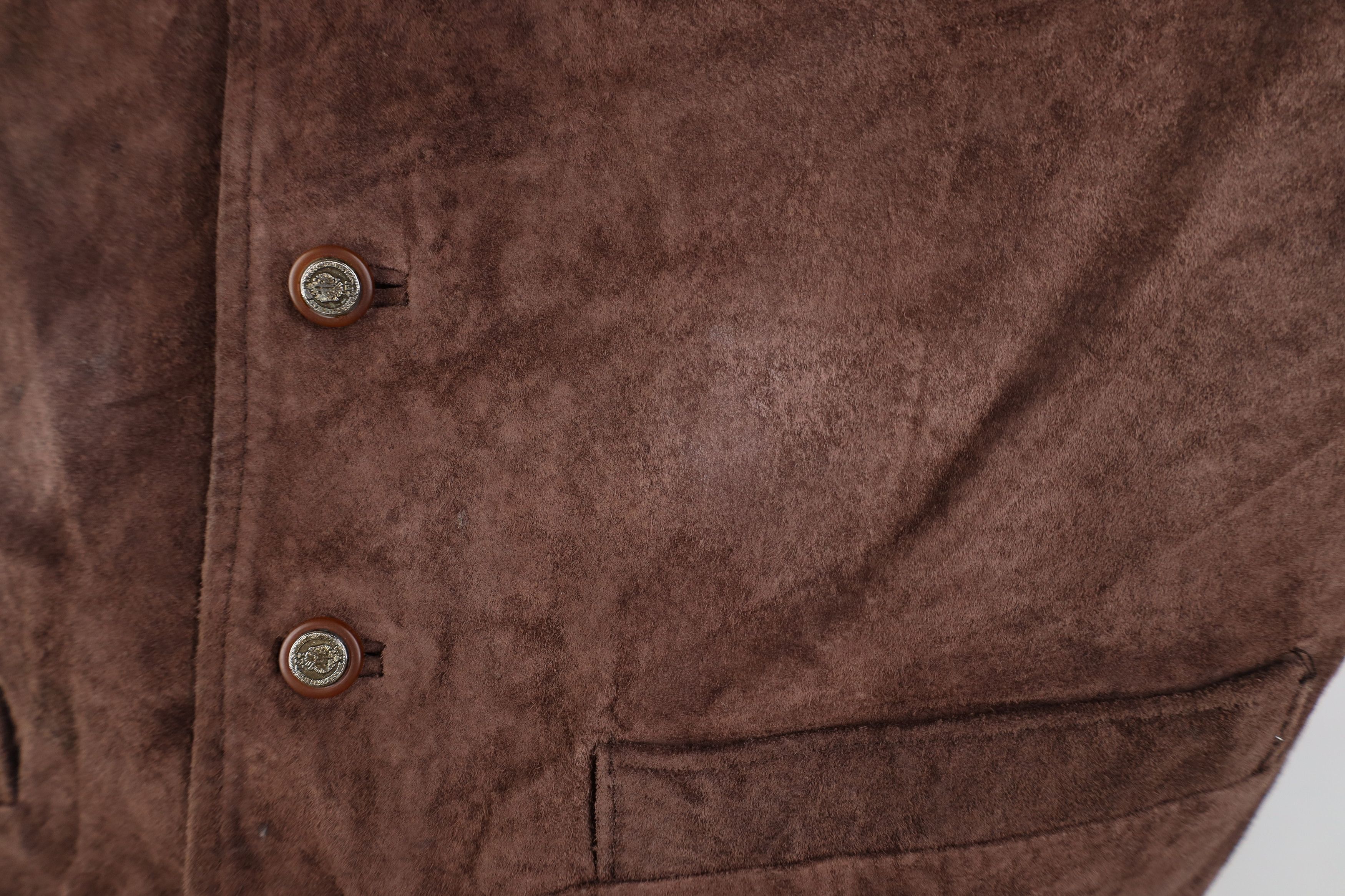 Vintage Vintage 90s Streetwear Buckle Back Suede Leather Vest Size US M / EU 48-50 / 2 - 8 Thumbnail