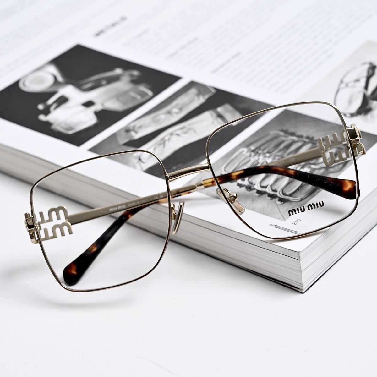 Miu Miu MIU MIU 0MU 51XV GLASSES Size ONE SIZE - 8 Thumbnail