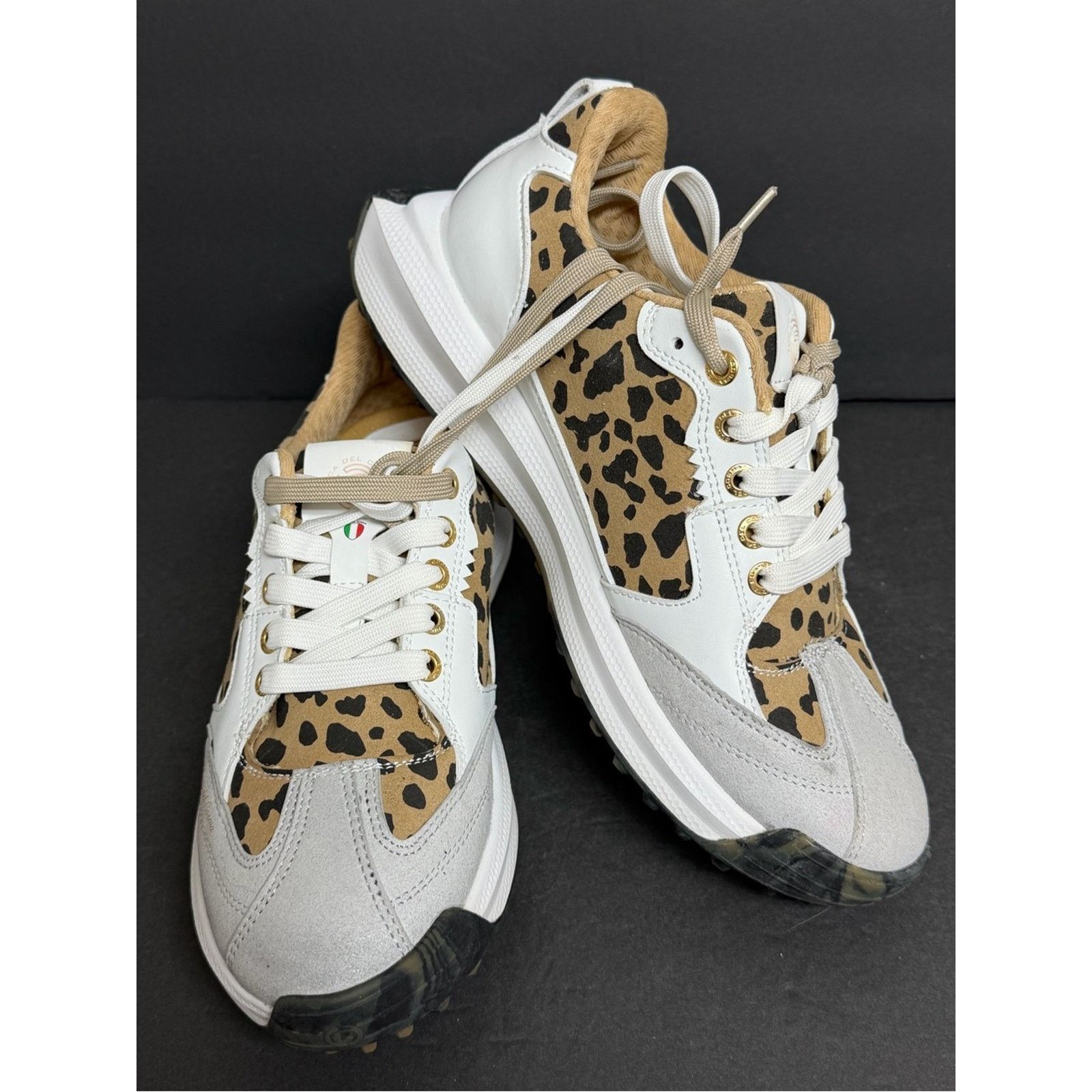 Other Duca Del Cosma Aviva Waterproof Golf Shoes White Leopard Size US 7.5 / IT 37.5 - 6 Thumbnail