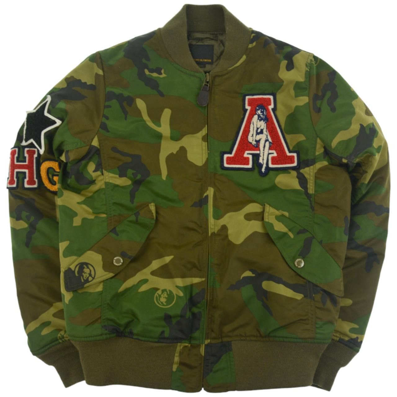 Hysteric Glamour Austin Camo Bomber Jacket Woman’s Size M