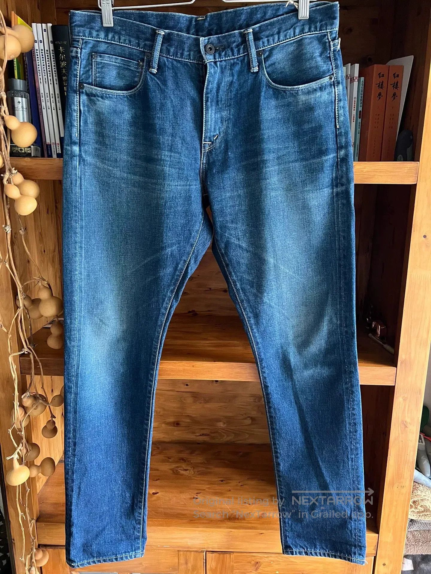 Visvim washed red ear denim talon zipper pants. Size US 32 / EU 48 - 1 Thumbnail