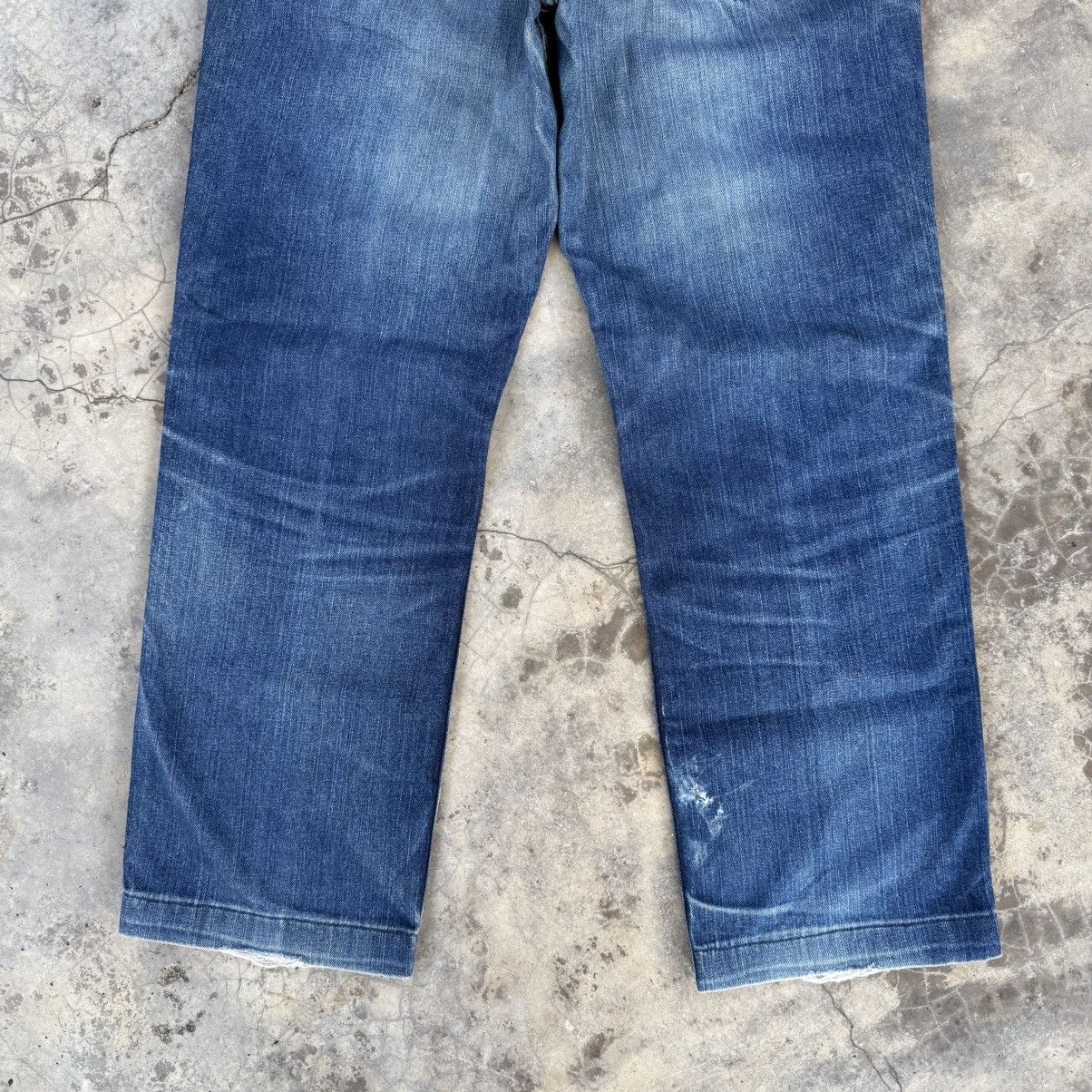 Japanese Brand VINTAGE KENT FADED RIPPEP JEAN DENIM PANTS Size US 35 - 9 Thumbnail
