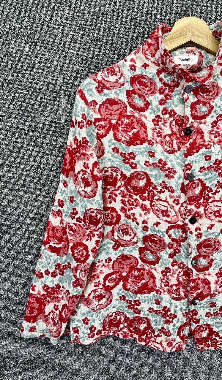 Issey Miyake Vintage Issey Miyake Plantation Flowers Button Up Flannel Size M / US 6-8 / IT 42-44 - 3 Thumbnail