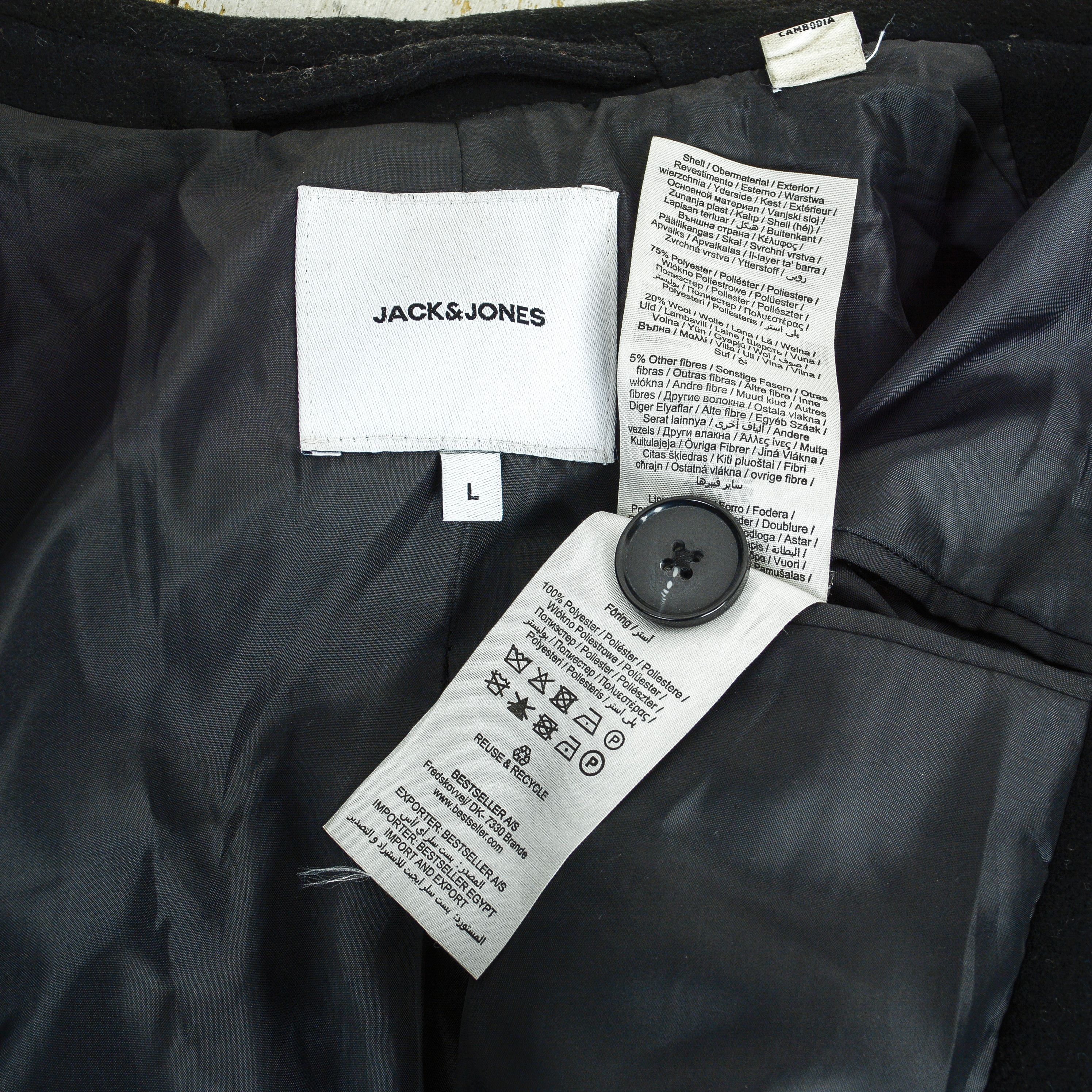 Jack & Jones Morten Mens Wool Coat L Jacket Classic Overcoat Formal Mac Size US L / EU 52-54 / 3 - 2 Thumbnail