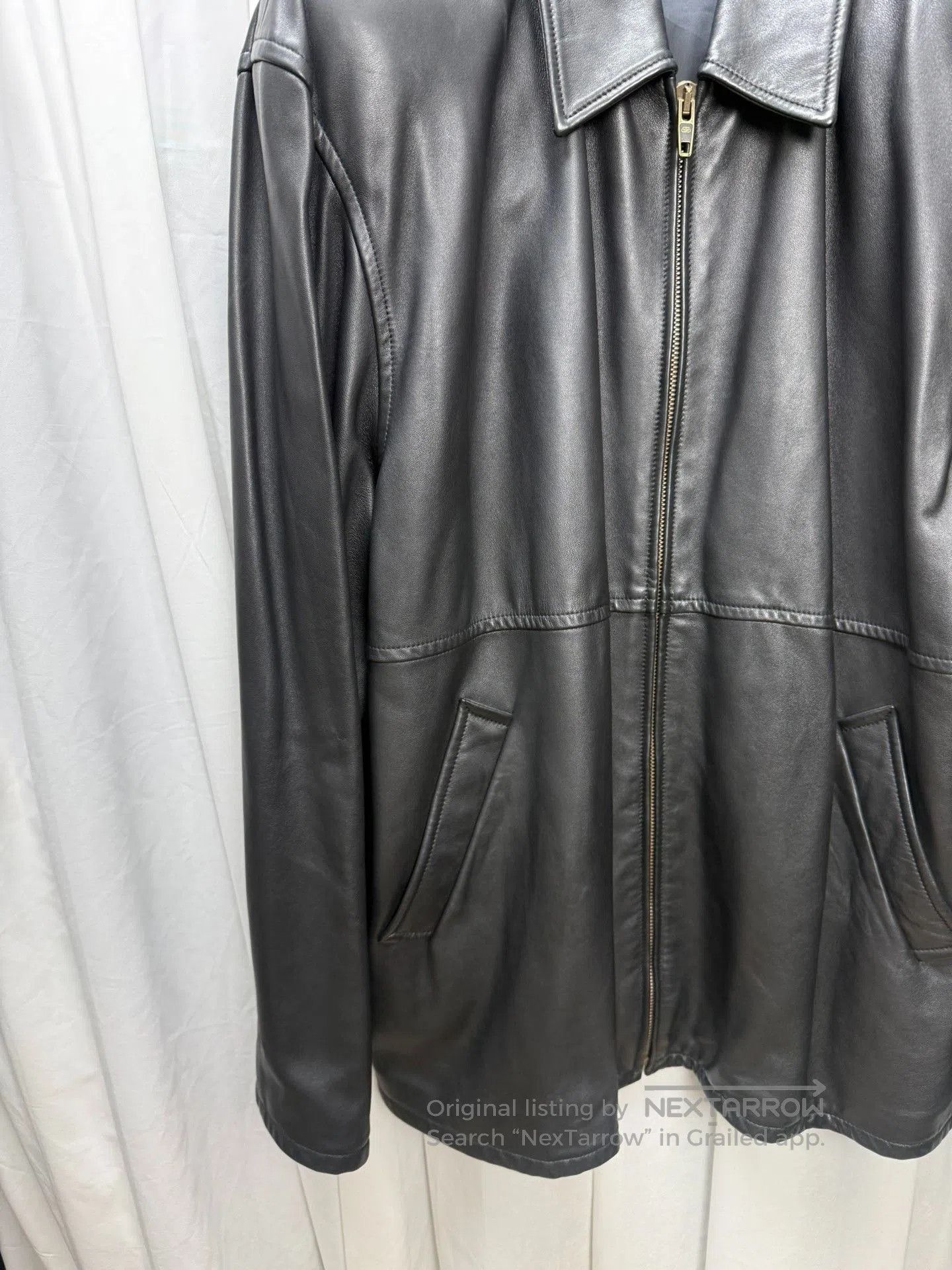 Balenciaga Balenciaga Oversized Shoulder Embroidered Leather Jacket. Size US M / EU 48-50 / 2 - 3 Thumbnail