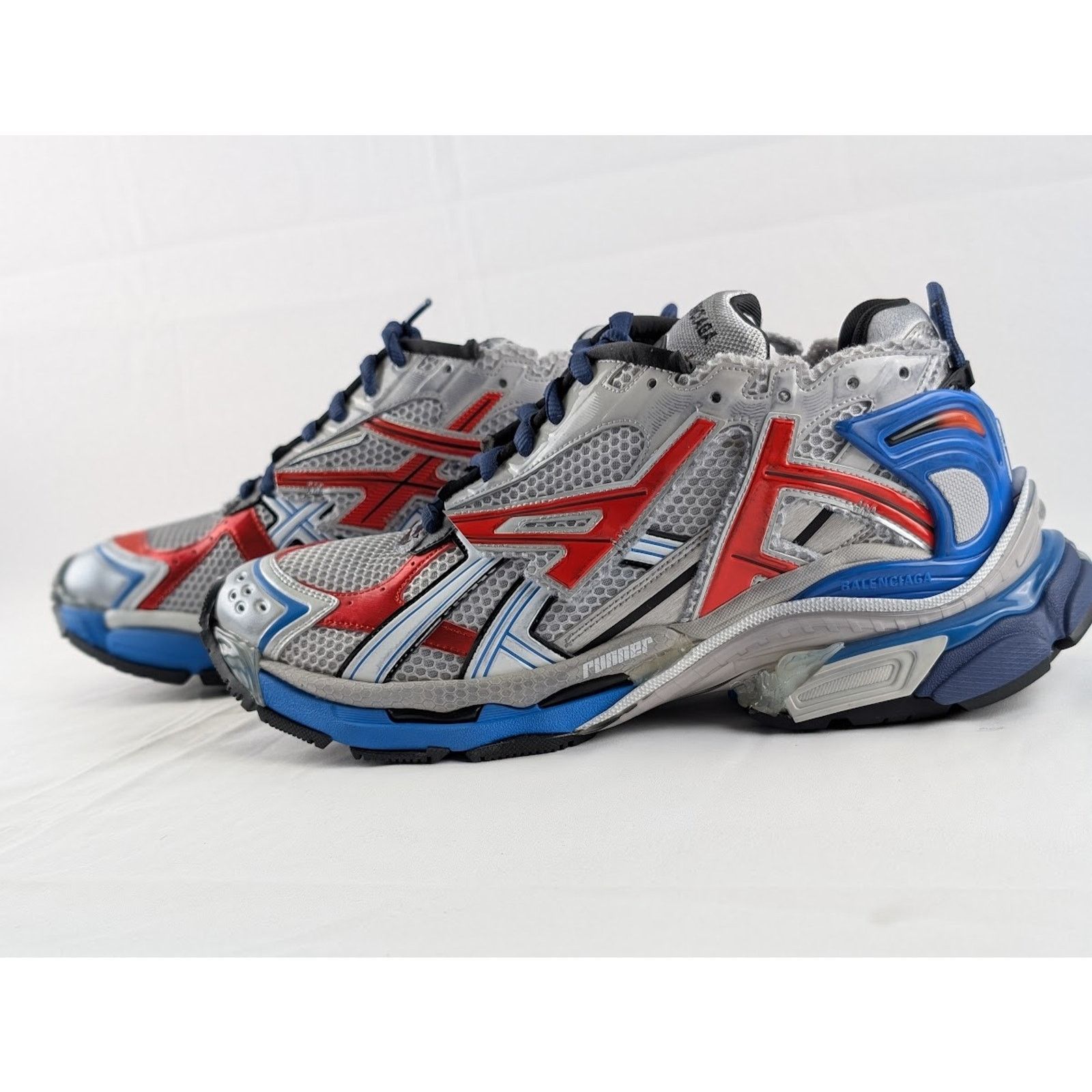 Balenciaga o1rshd1 Mesh Rubber Runner in Multicolor Size US 11 / EU 44 - 11 Thumbnail