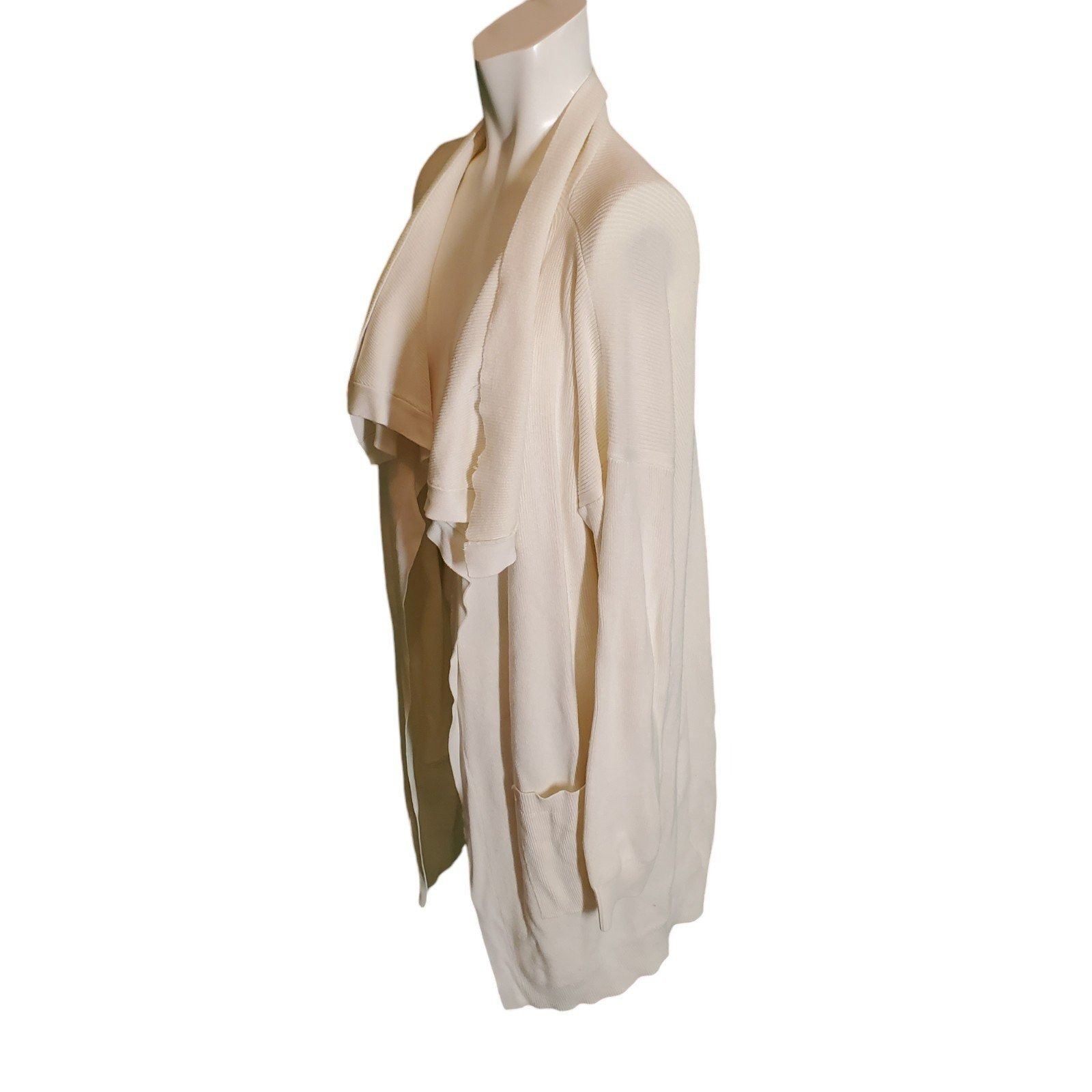 Guess Guess Rib Knit Cardigan Open Front Shawl Collar Tunic Sweate Size XL / US 12-14 / IT 48-50 - 2 Thumbnail