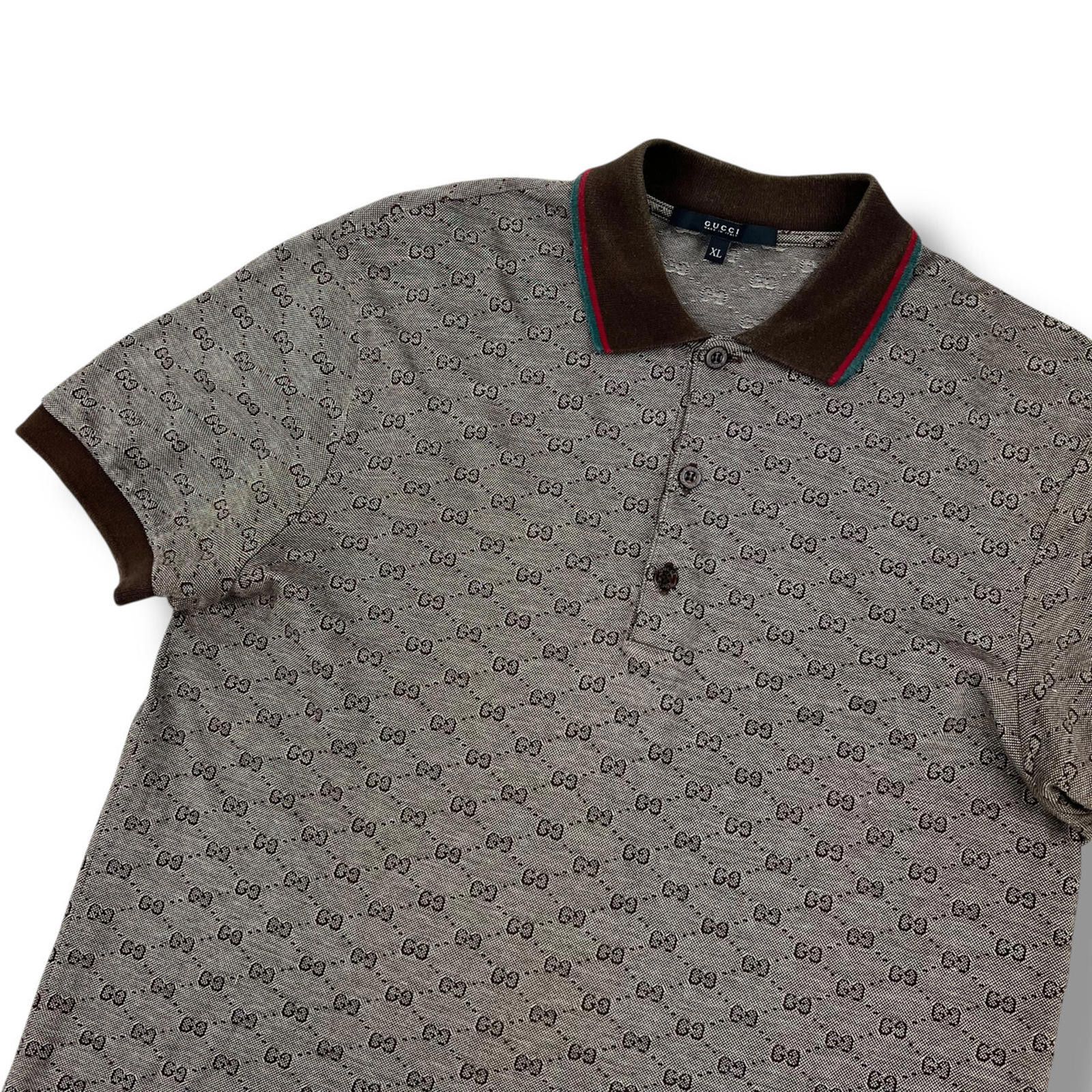 Gucci Gucci Brown Monogram Polo Shirt Size US M / EU 48-50 / 2 - 1 Thumbnail