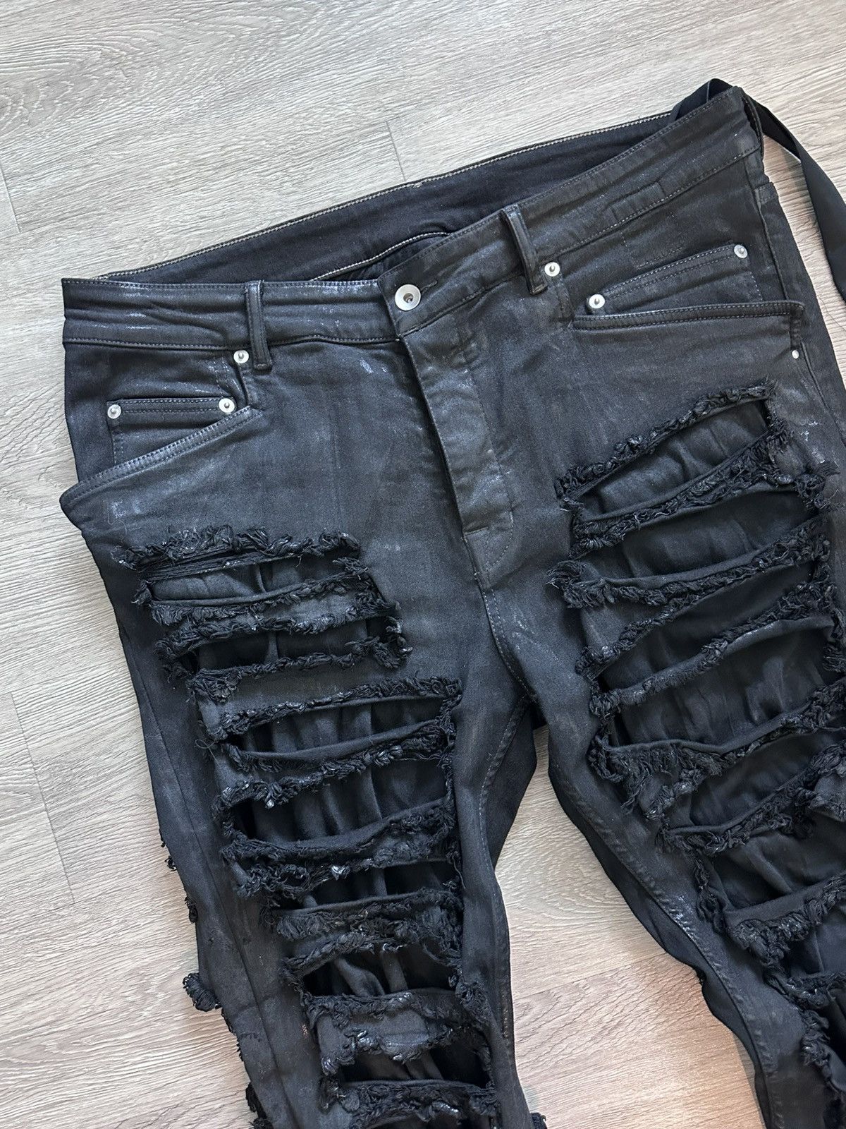 Rick Owens Rick Owens Slashed Tyrone Cut Coated Denim Size US 36 / EU 52 - 3 Thumbnail