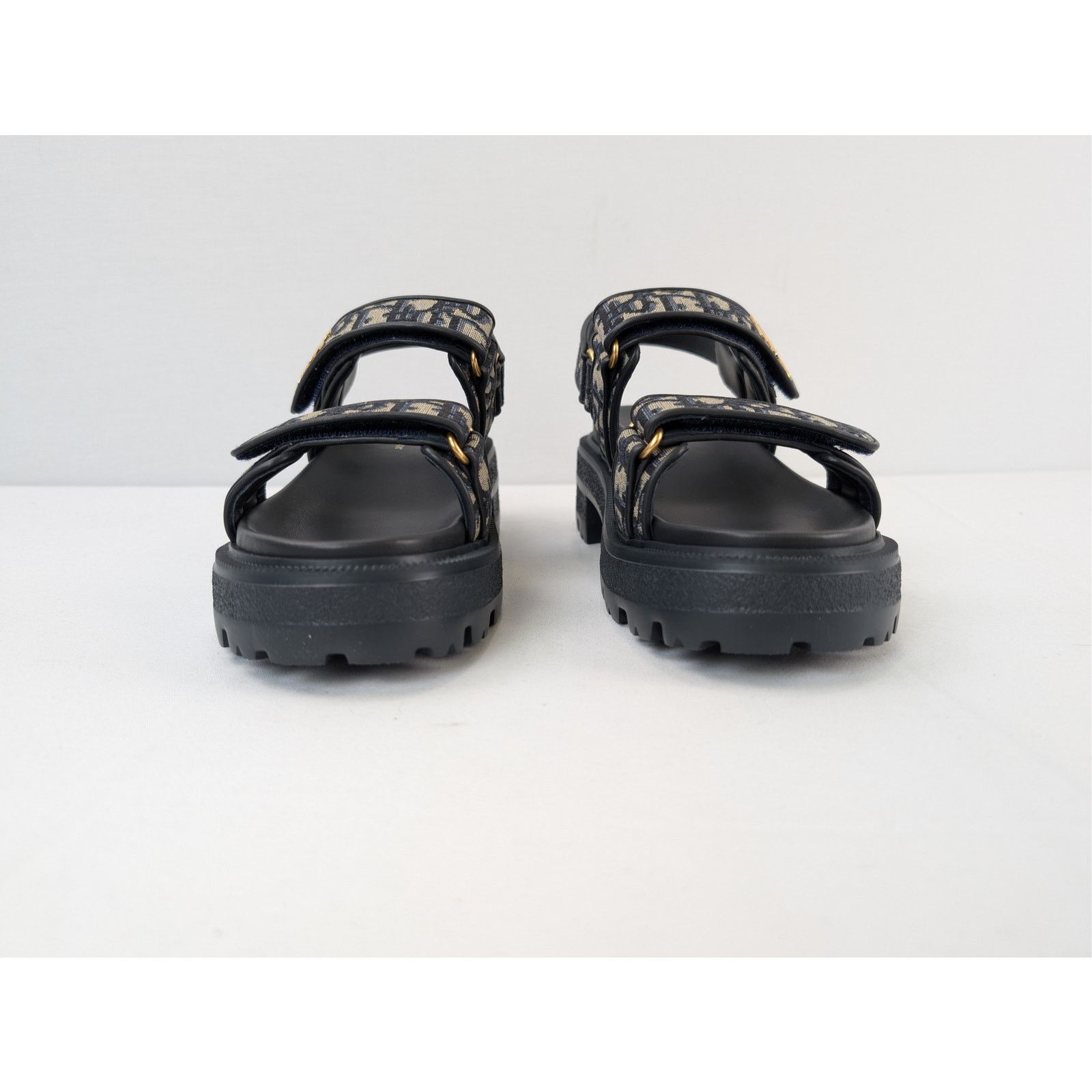 Dior o1rshd1 Oblique Fabric canvas Dioract platform sandal black Size US 8 / IT 38 - 9 Thumbnail