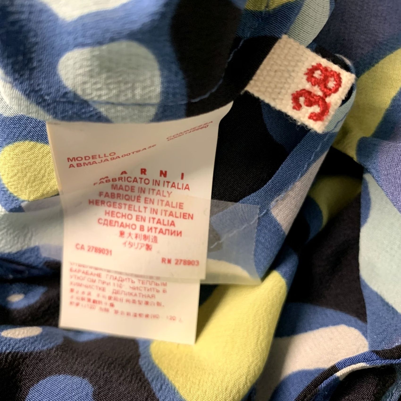 Marni MARNI Dress S Blue White Yellow Sleeveless Women Size S / US 4 / IT 40 - 6 Thumbnail