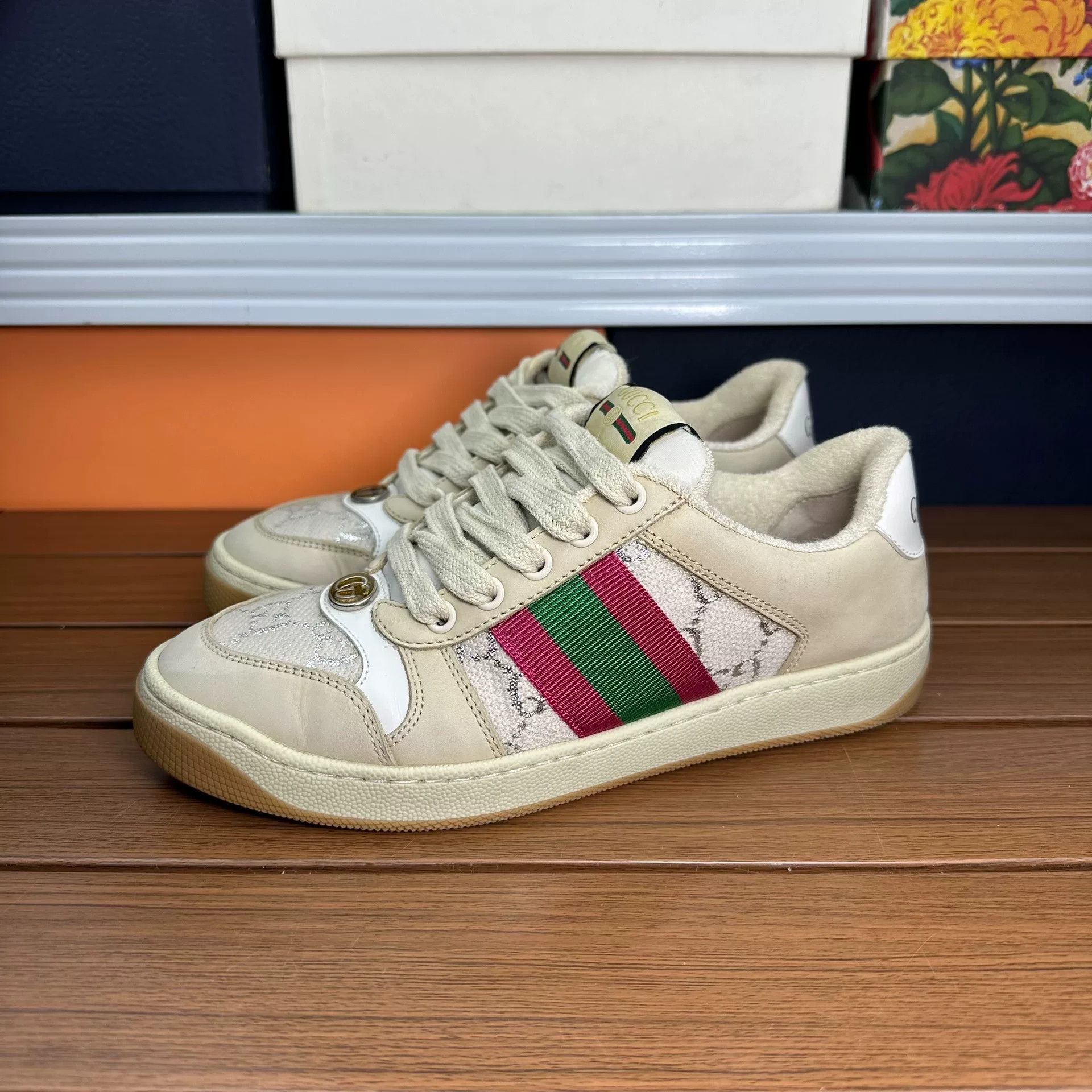 Gucci Gucci Pink Lowtop Sneakers it_35-5 Women Size US 5.5 / IT 35.5 - 1 Thumbnail