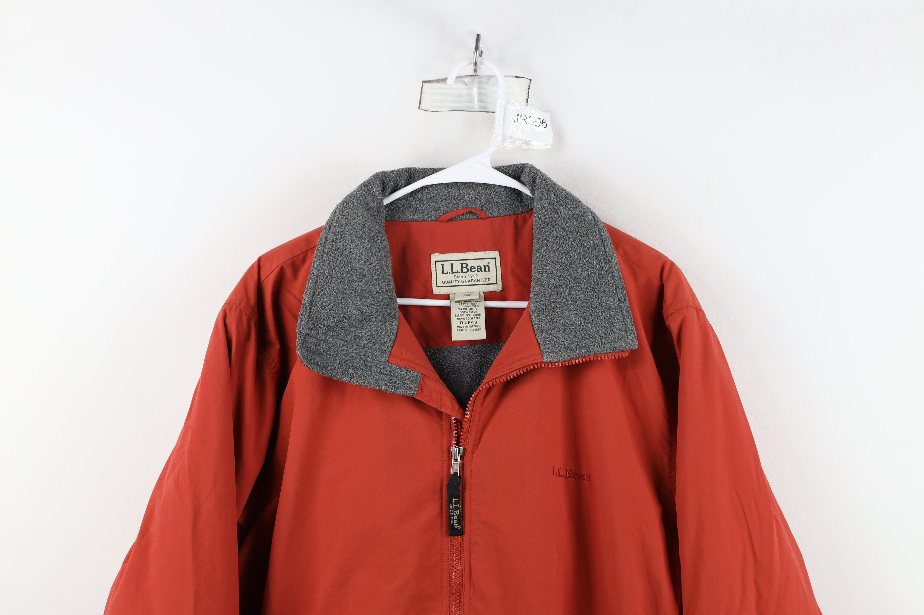 L.L. Bean Vintage LL Bean Fleece Lined Full Zip Bomber Jacket Orange Size US L / EU 52-54 / 3 - 2 Thumbnail