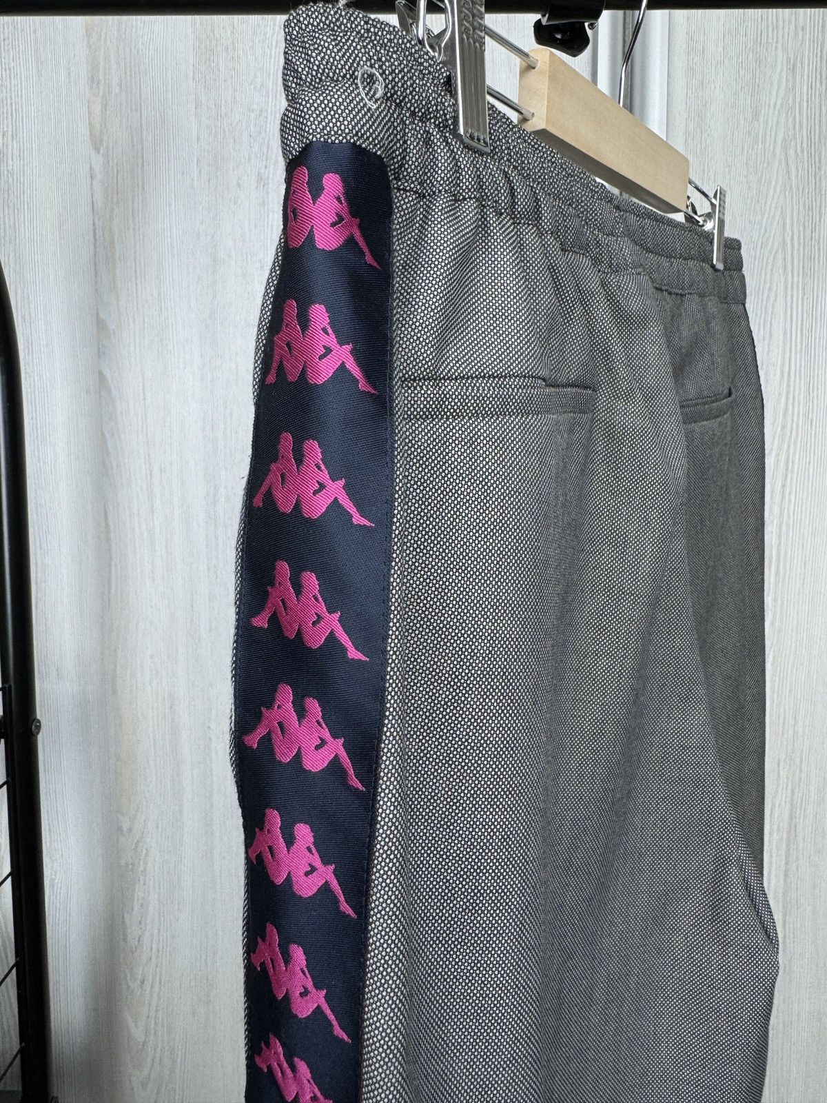 Kappa Kappa x Danilo Paura grey wool Italy striped track pants Size US 34 / EU 50 - 7 Thumbnail