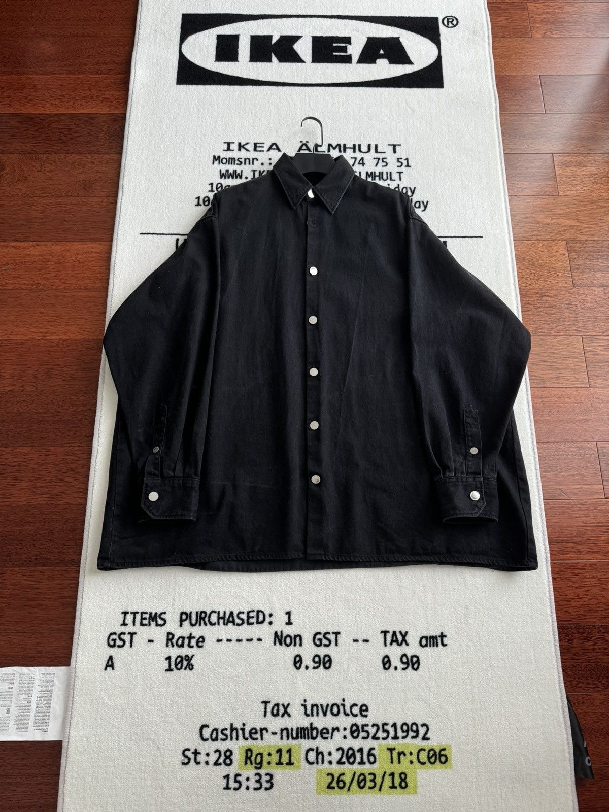 SS18 Oversized Denim Easy Fit Plain Shirt Jacket