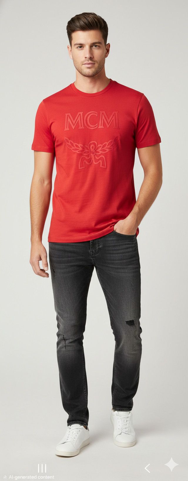 MCM MCM Classic Logo T- Shirt in Red Size US S / EU 44-46 / 1 - 2 Thumbnail