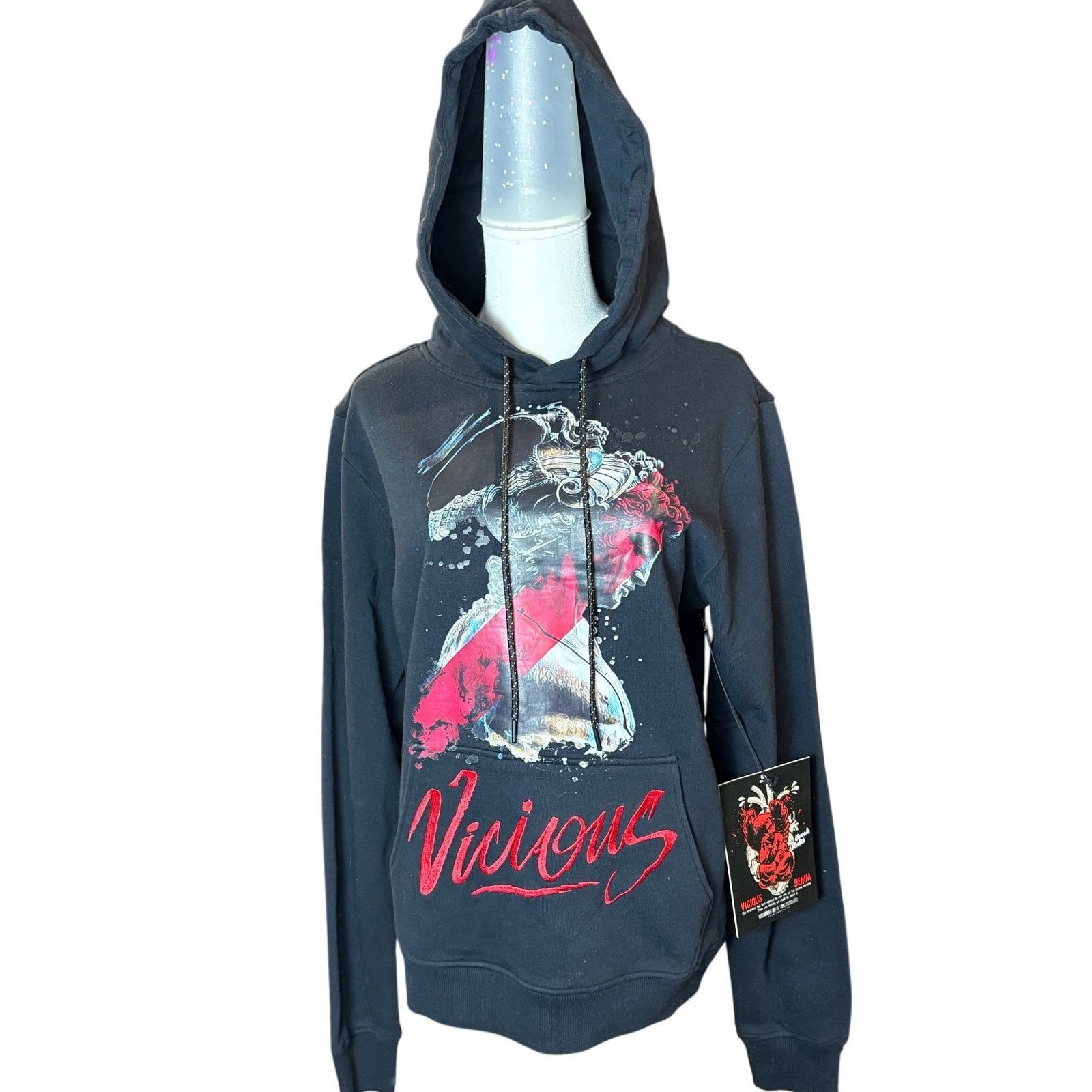 Other New Vicious Black Hoodie Sweatshirt - Men's Small Size US S / EU 44-46 / 1 - 1 Thumbnail