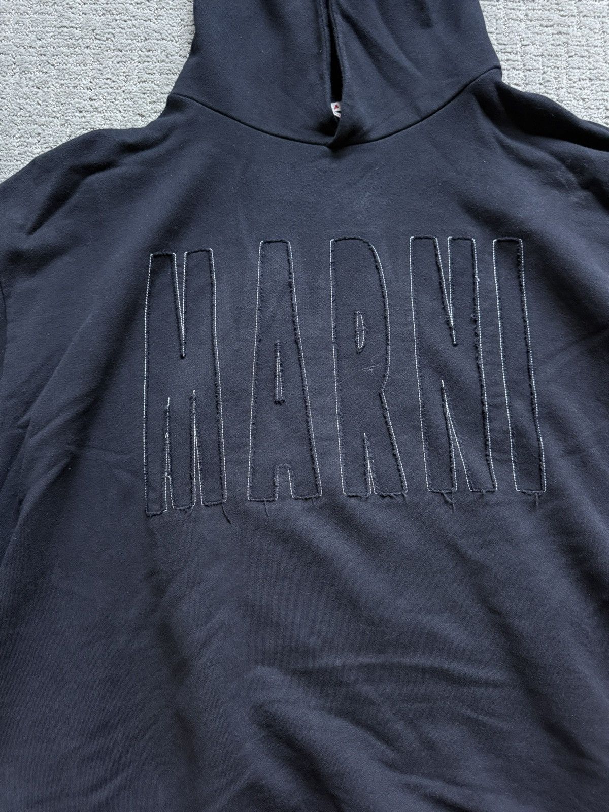 Marni STITCHED LOGO PULLOVER HOODIE Size US XL / EU 56 / 4 - 3 Thumbnail